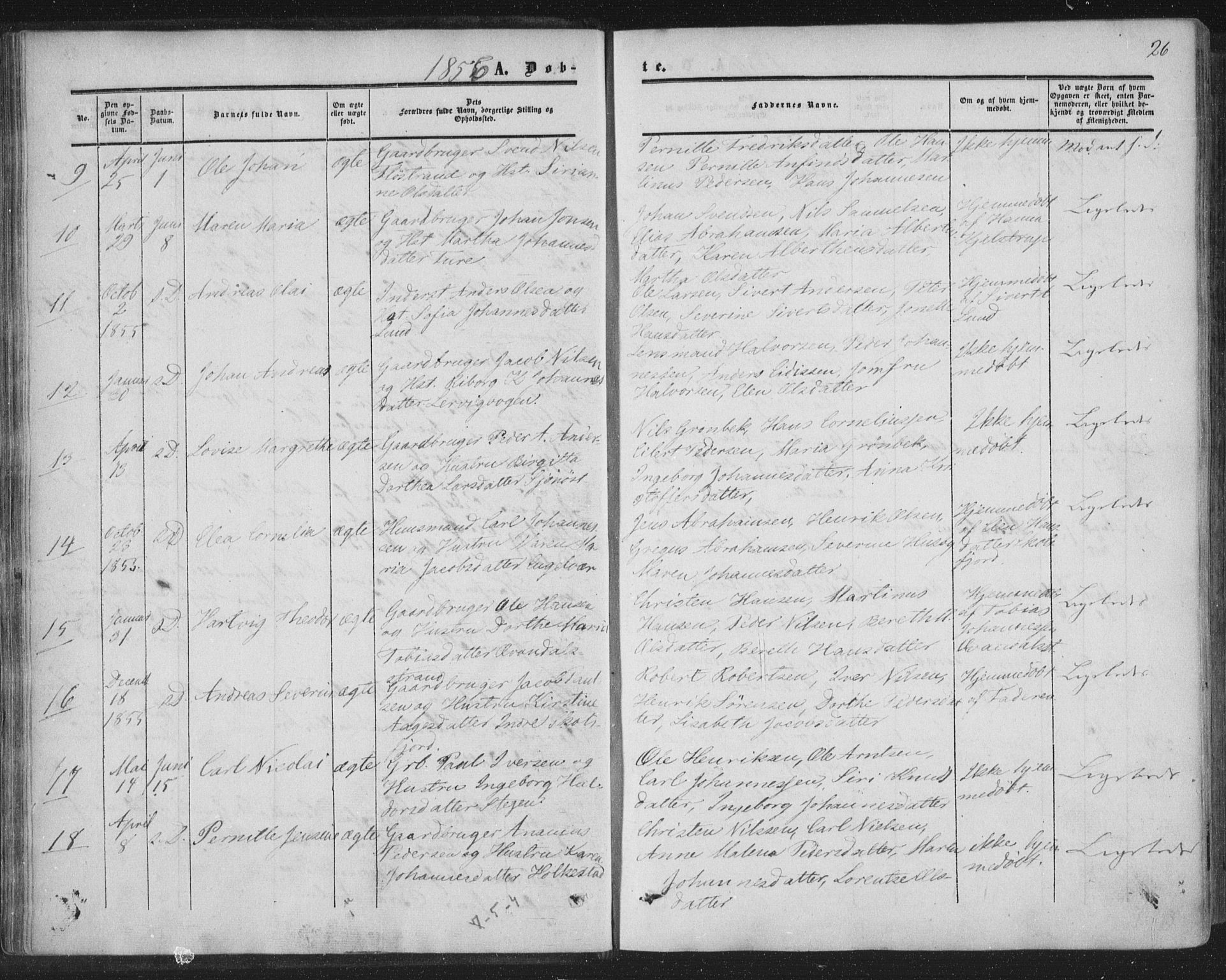 Ministerialprotokoller, klokkerbøker og fødselsregistre - Nordland, AV/SAT-A-1459/855/L0800: Parish register (official) no. 855A08, 1852-1864, p. 26