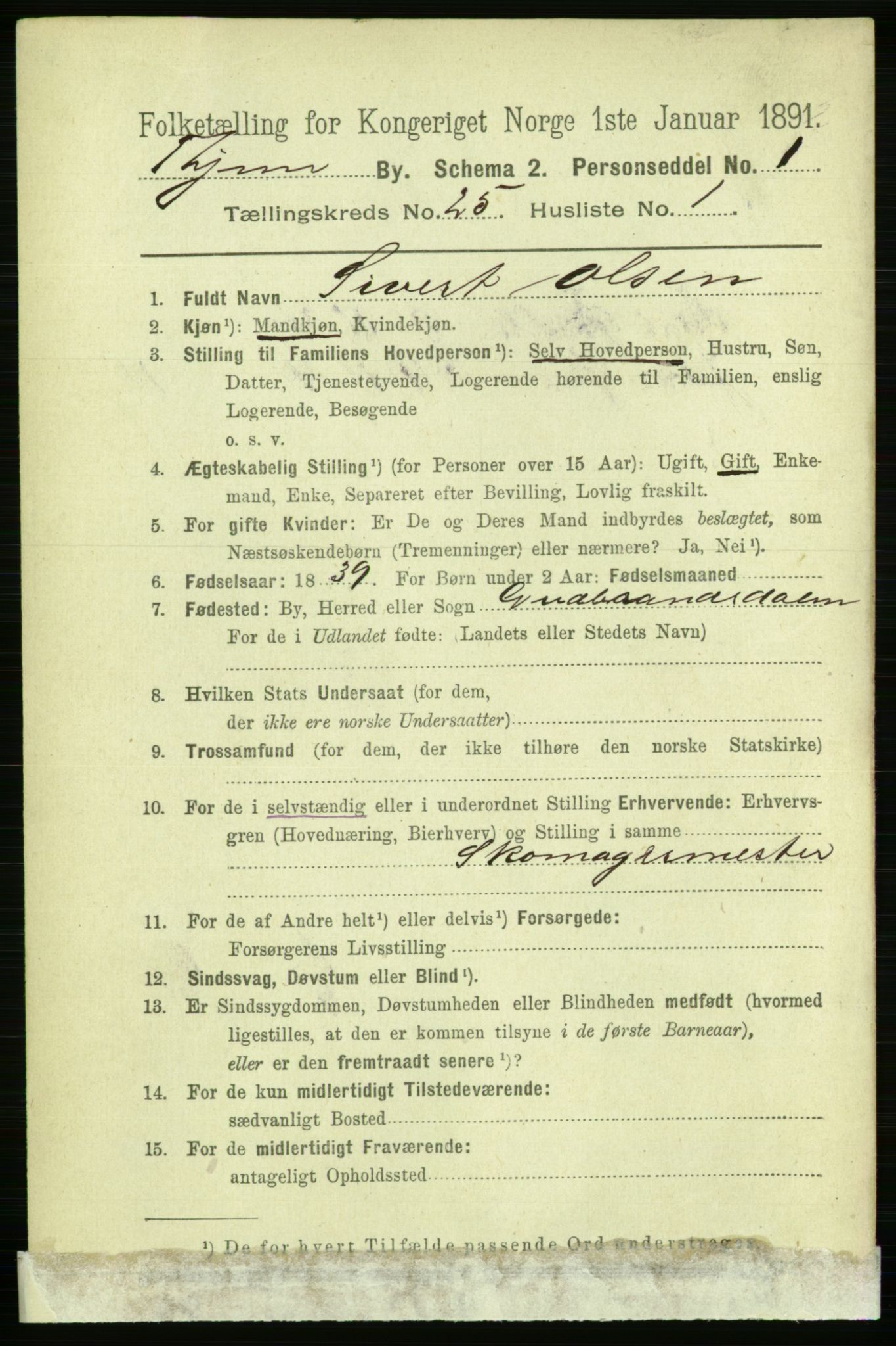 RA, 1891 census for 1601 Trondheim, 1891, p. 18730