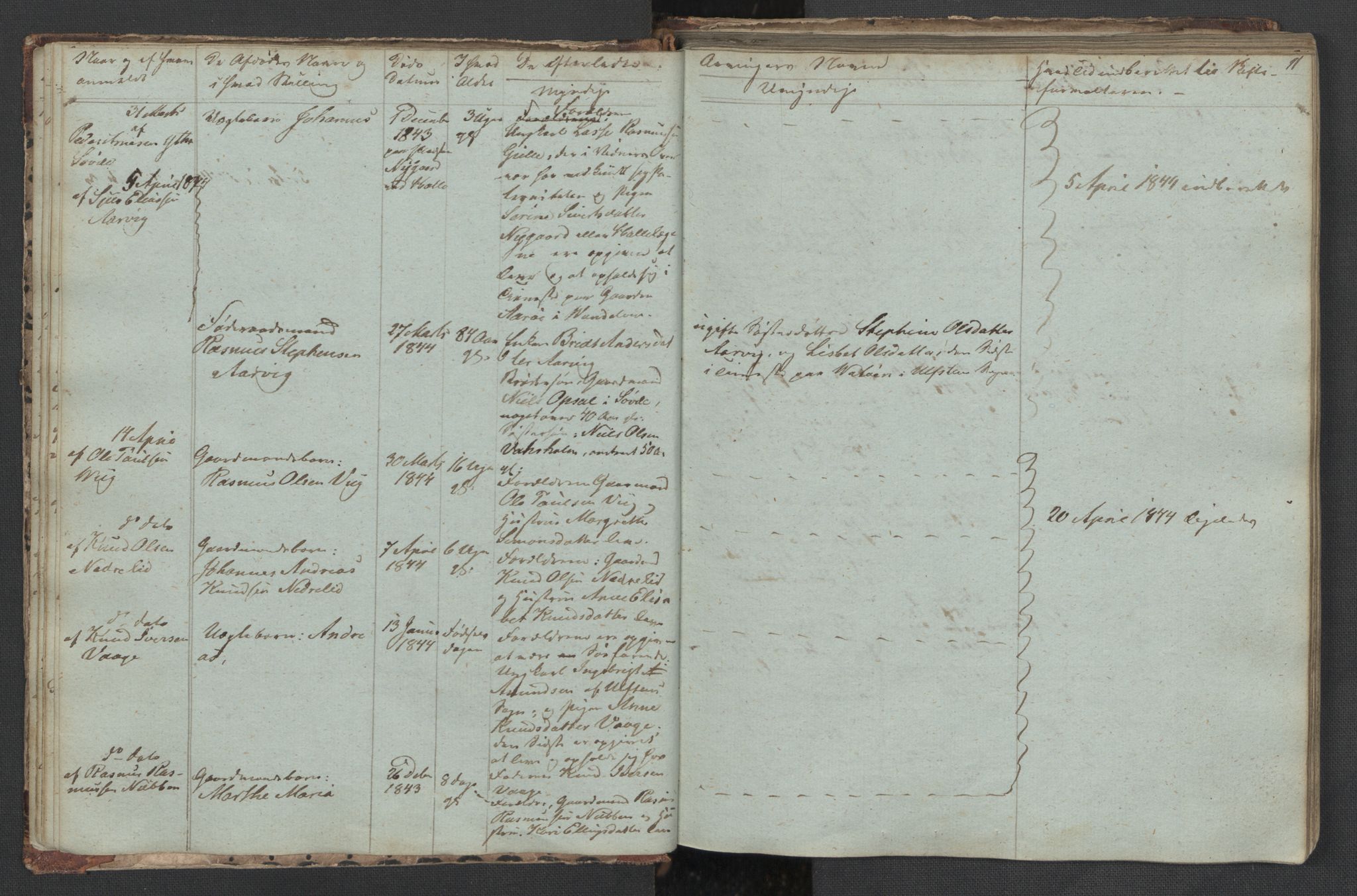 Herøy og Sande lensmannskontor, SAT/A-5655/2/2/L0039: Dødsfallprotokoll, 1841-1856, p. 10b-11a