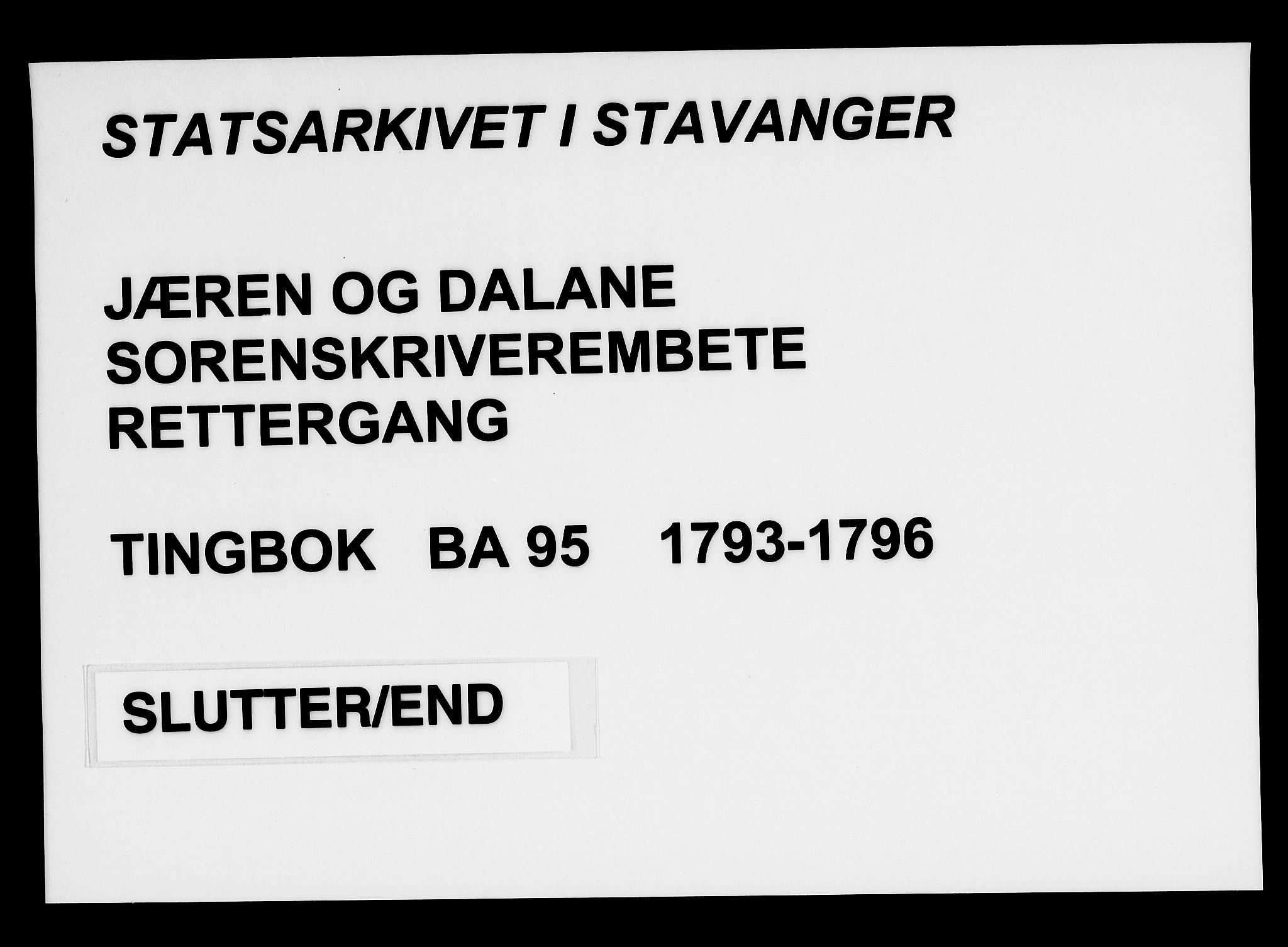 Jæren og Dalane sorenskriveri, AV/SAST-A-100306/3/30/30BA/L0095: TINGBOK, 1793-1796