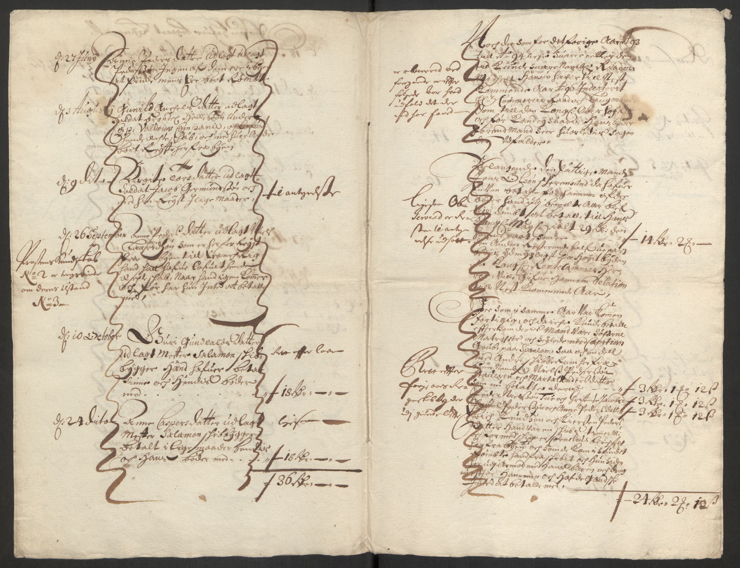 Rentekammeret inntil 1814, Reviderte regnskaper, Byregnskaper, AV/RA-EA-4066/R/Rm/L0285: [M18] Sikt og sakefall, 1681-1718, p. 208