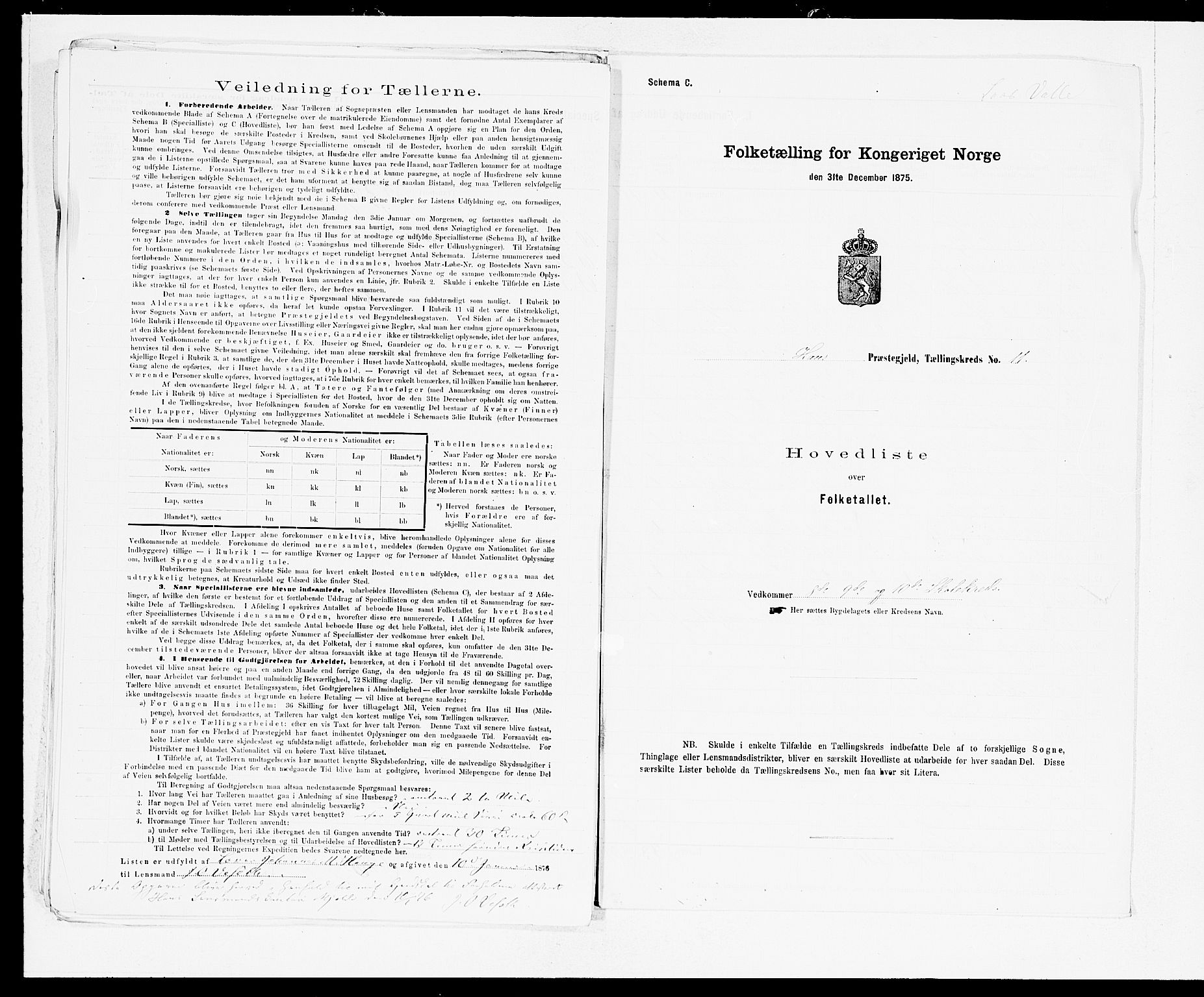 SAB, 1875 census for 1250P Haus, 1875, p. 22