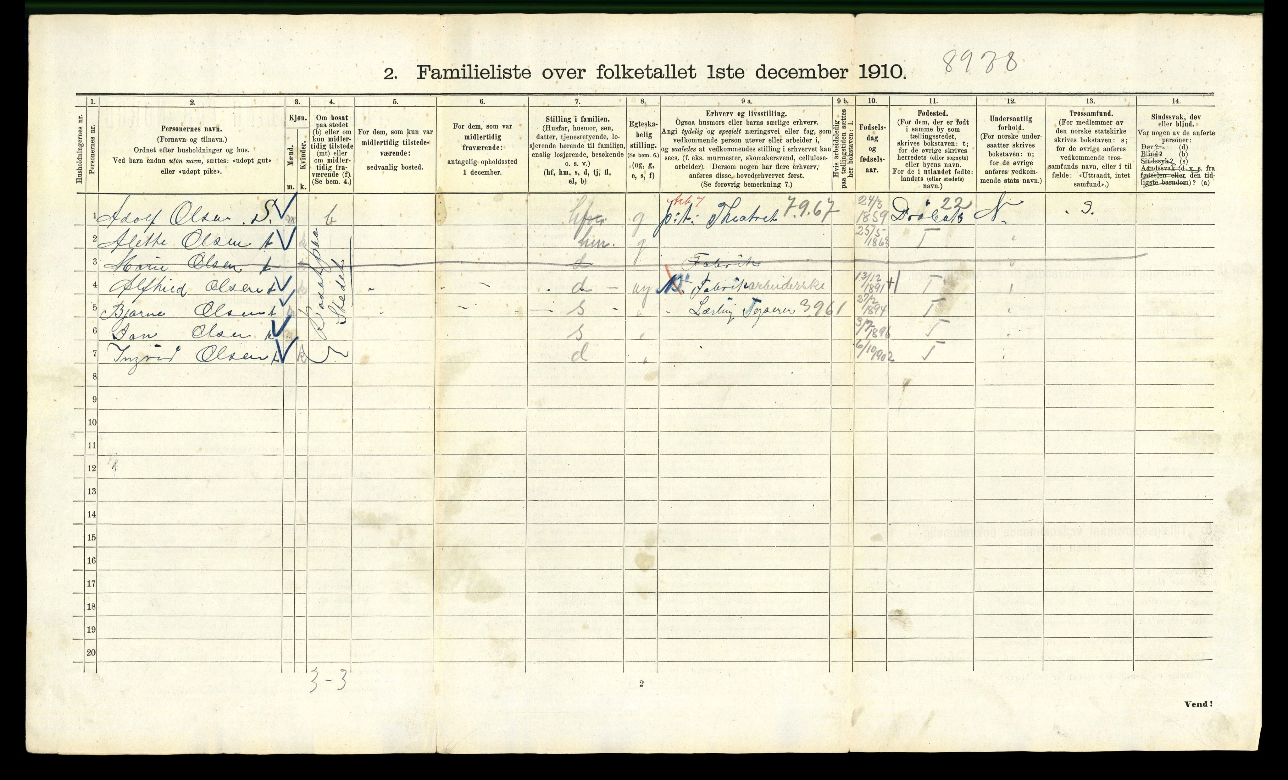 RA, 1910 census for Kristiania, 1910, p. 98404