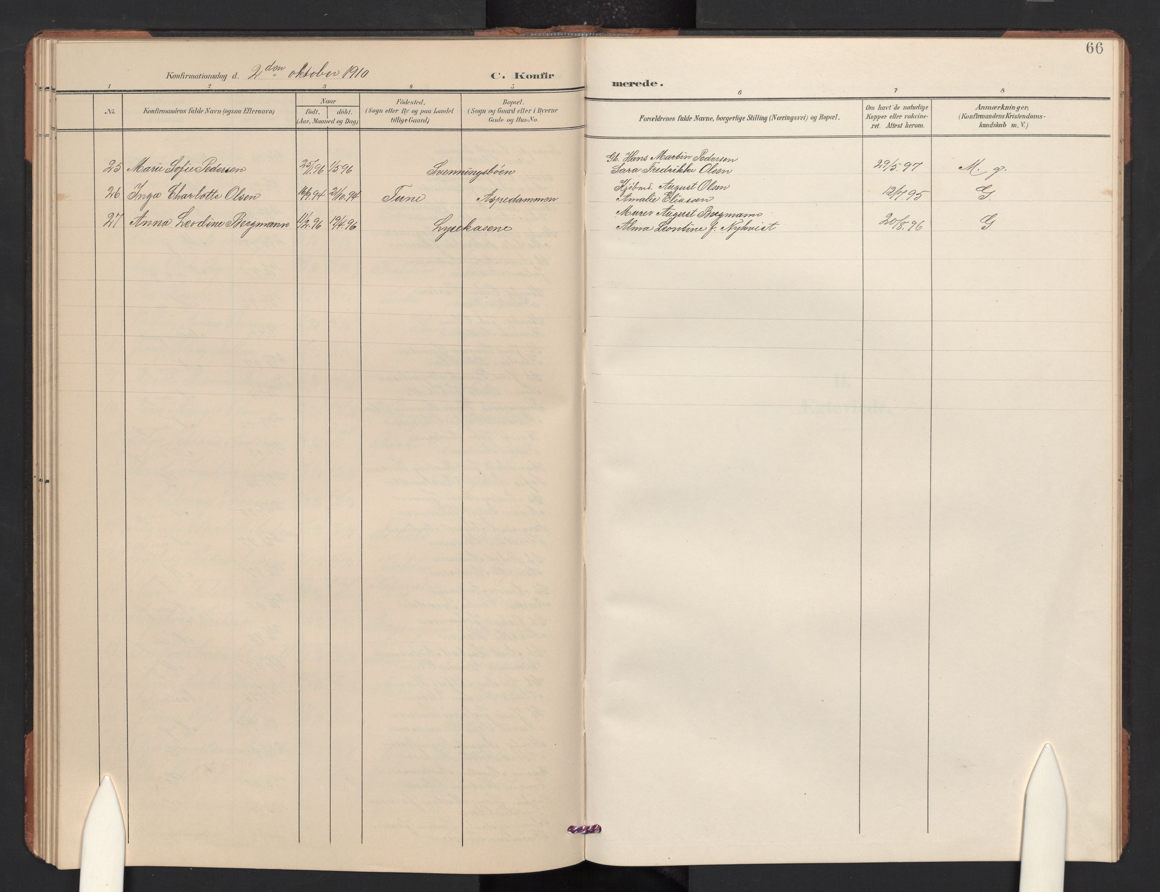 Idd prestekontor Kirkebøker, AV/SAO-A-10911/G/Gc/L0001: Parish register (copy) no. III 1, 1901-1910, p. 66