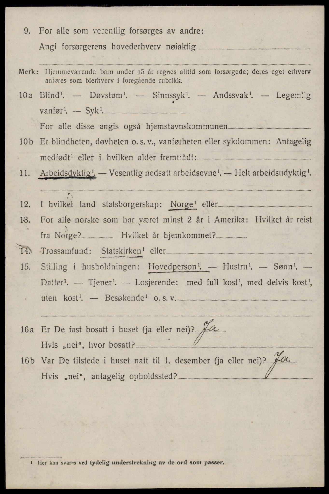 SAKO, 1920 census for Kviteseid, 1920, p. 2634