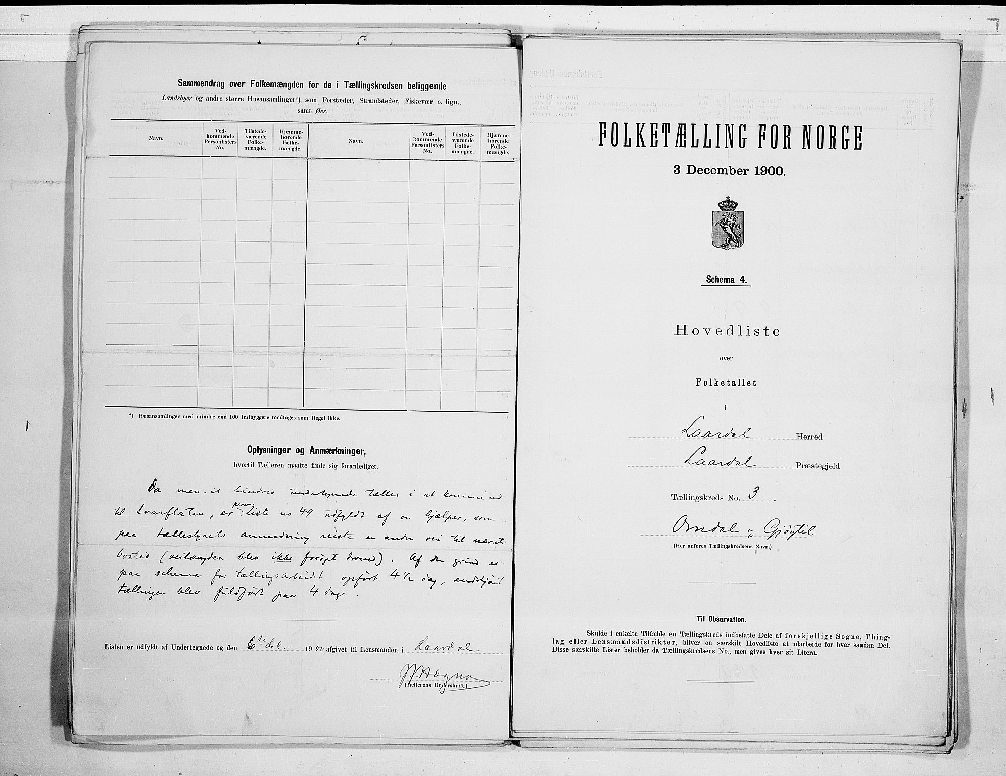 SAKO, 1900 census for Lårdal, 1900, p. 8