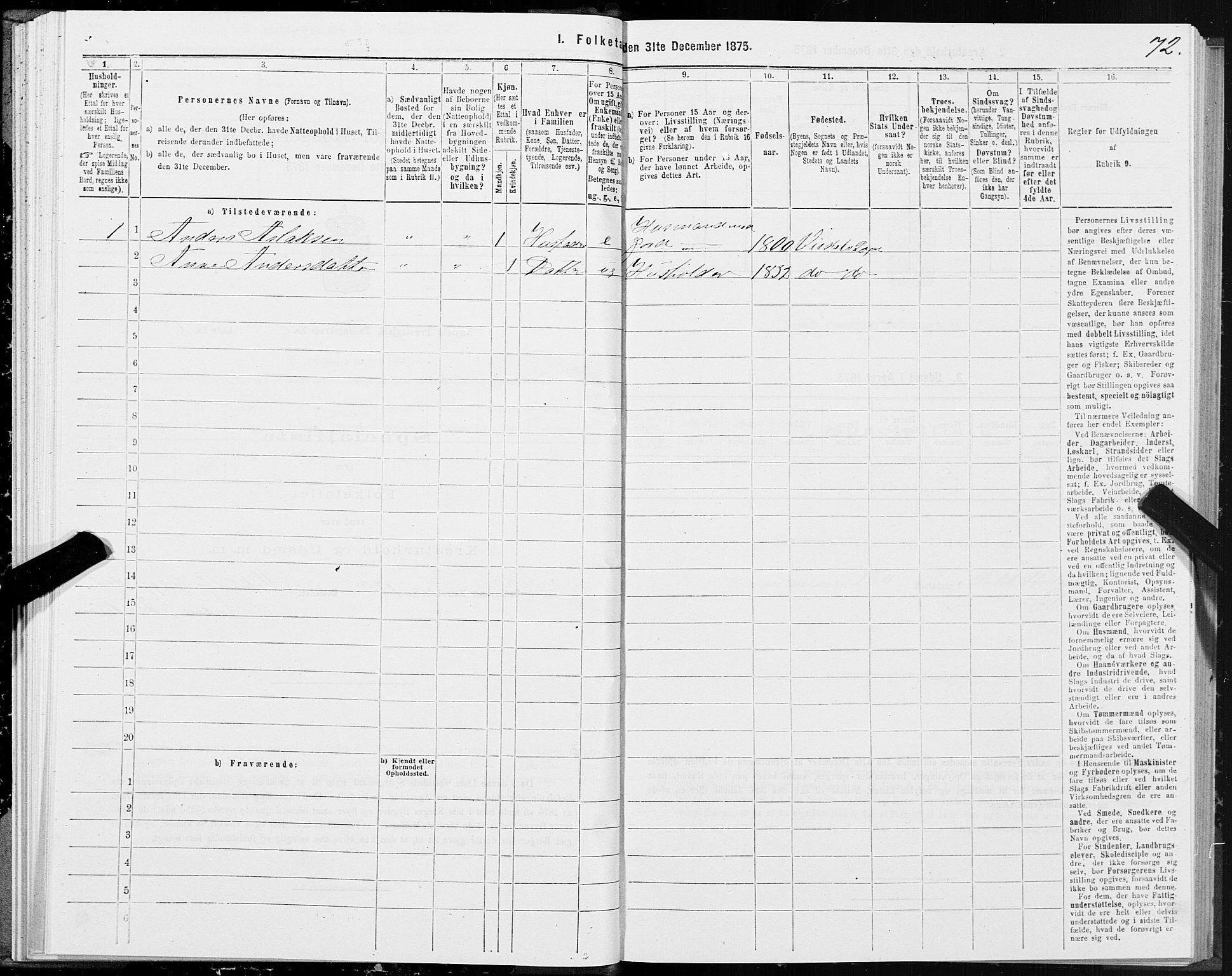 SAT, 1875 census for 1543P Nesset, 1875, p. 4072