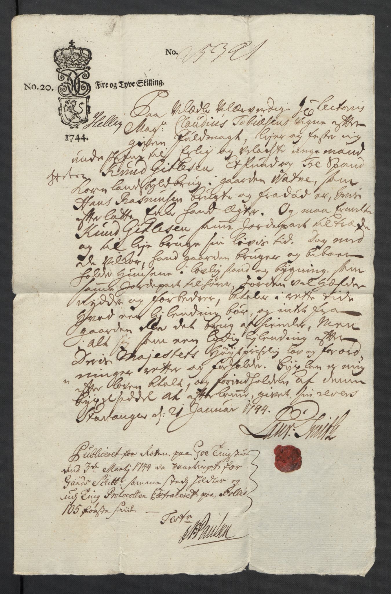 Pa 0119 - Smith, Lauritz Andersen og Lauritz Lauritzen, SAST/A-100231/O/L0001: Kopibøker m.m., 1740-1745, p. 5