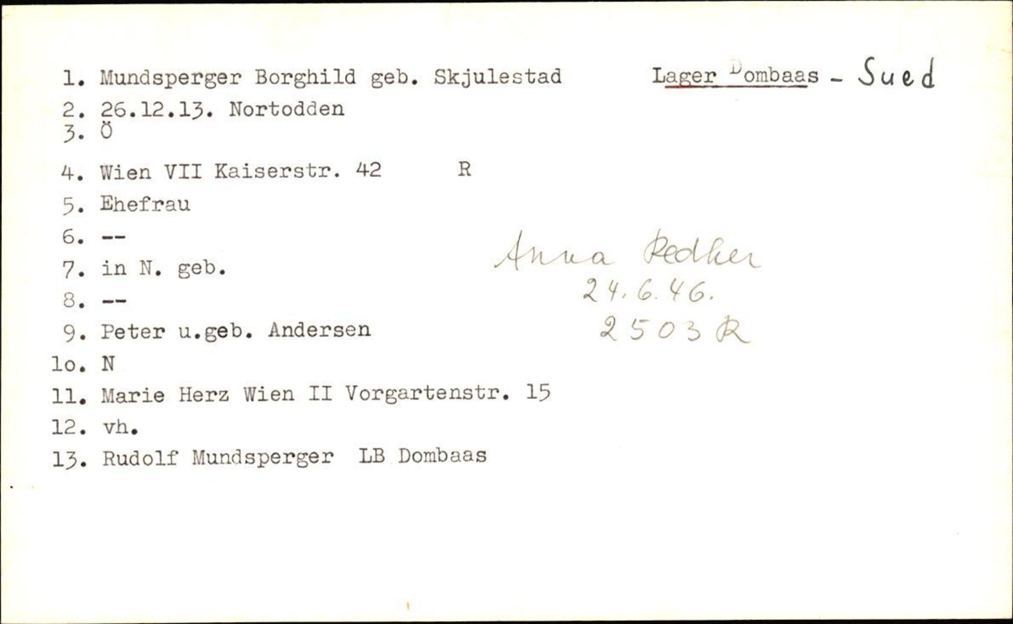 Hjemsendte tyskere , AV/RA-RAFA-6487/D/Db/L0020: Mülzet-Paülisch, 1945-1947, p. 6