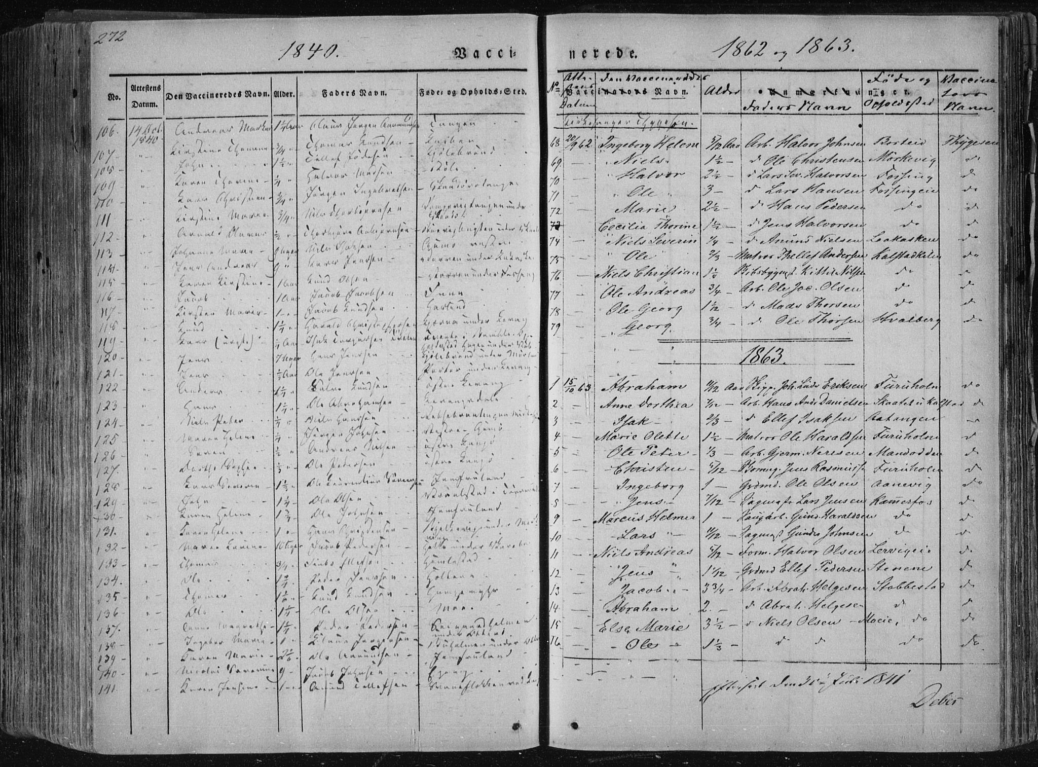 Sannidal kirkebøker, SAKO/A-296/F/Fa/L0007: Parish register (official) no. 7, 1831-1854, p. 272