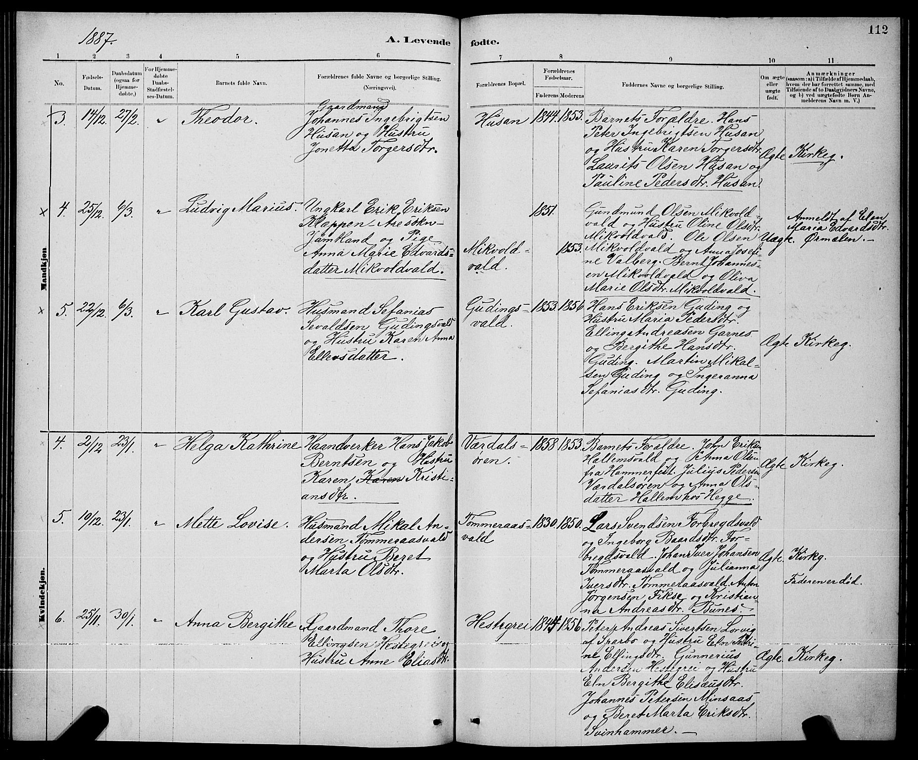 Ministerialprotokoller, klokkerbøker og fødselsregistre - Nord-Trøndelag, AV/SAT-A-1458/723/L0256: Parish register (copy) no. 723C04, 1879-1890, p. 112