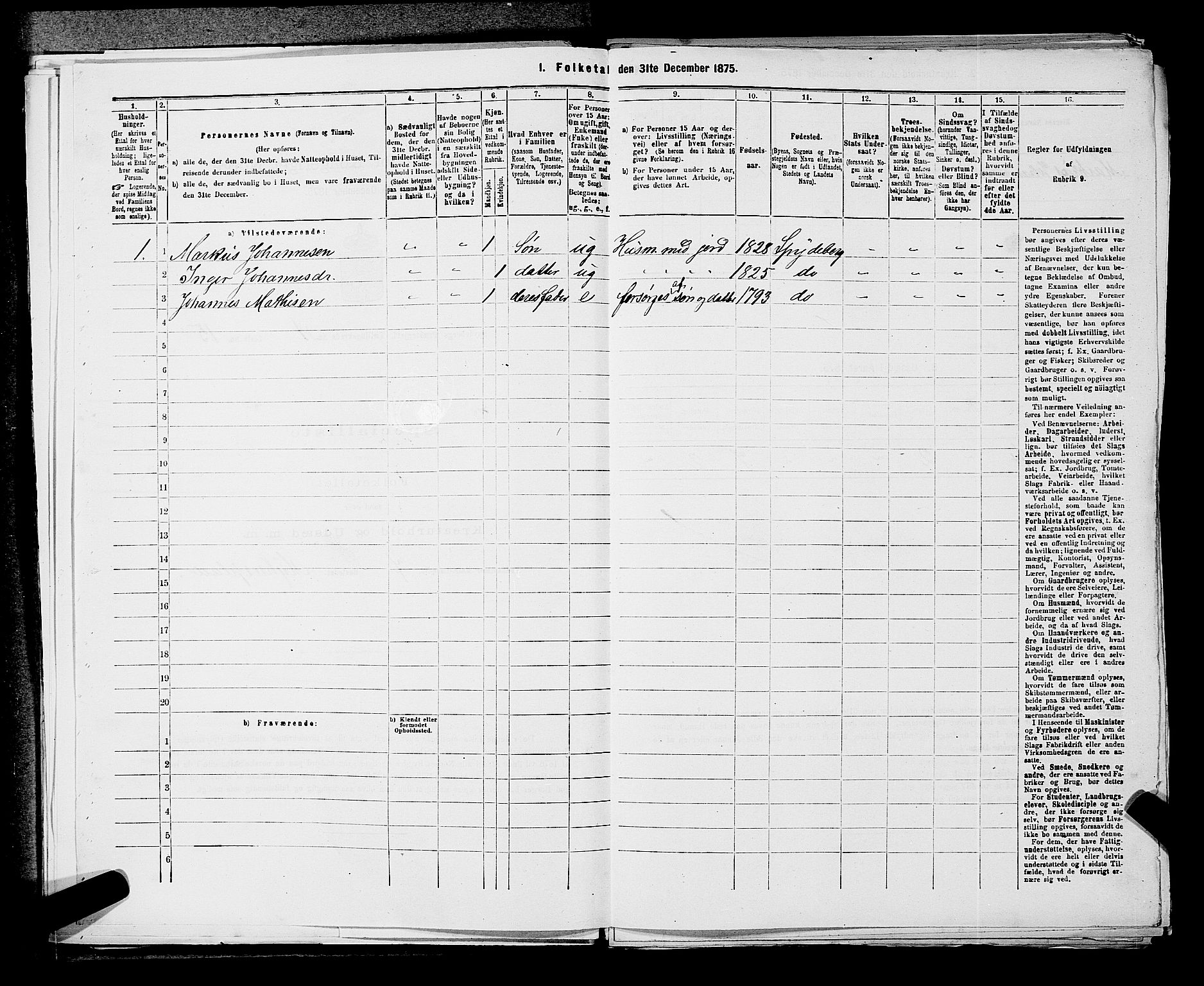 RA, 1875 census for 0123P Spydeberg, 1875, p. 70