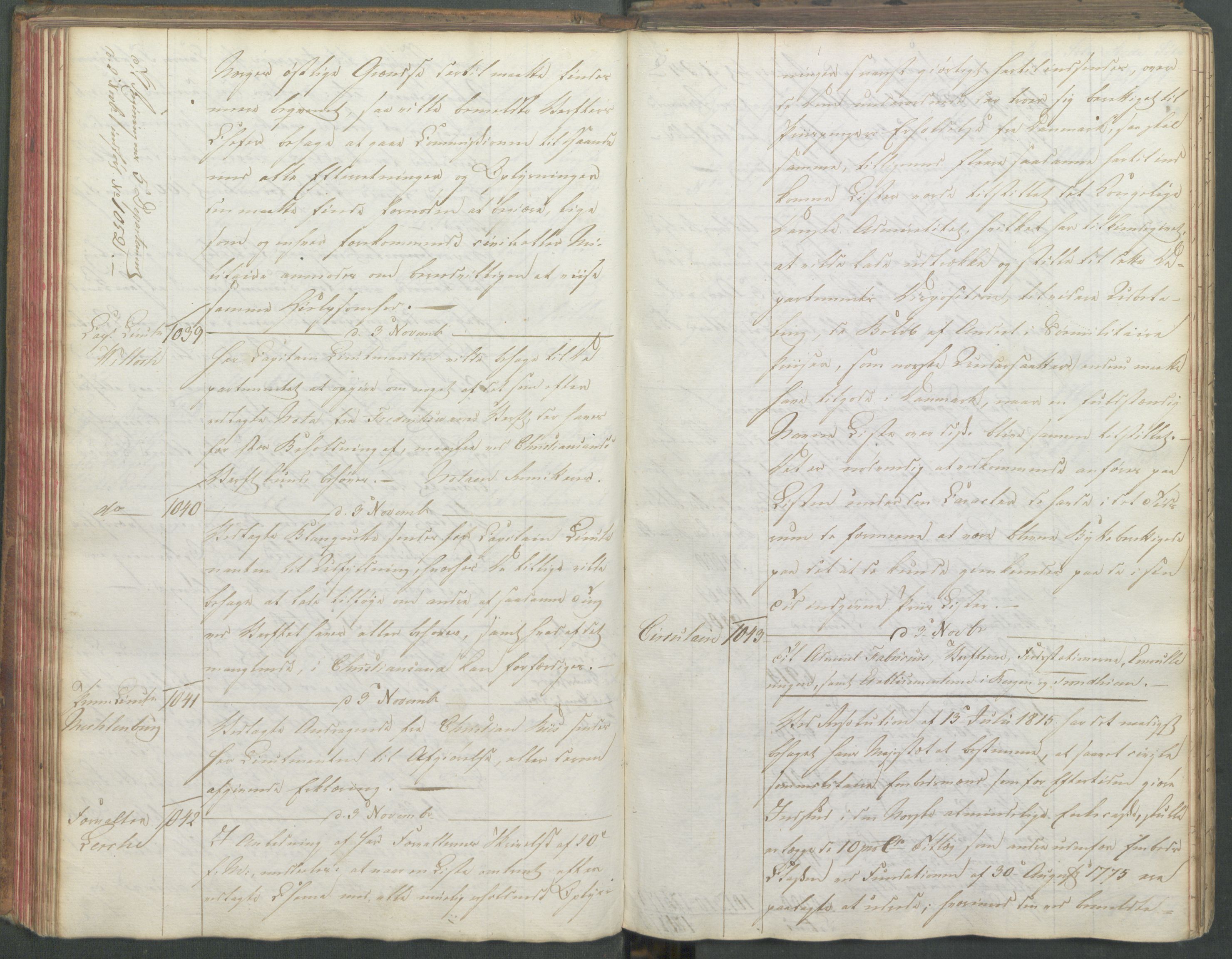 Marinedepartementet/ Marine- og postdepartementet, AV/RA-RAFA-3792/B/Ba/L0003: Marinedepartementets kopibok, 1815-1816
