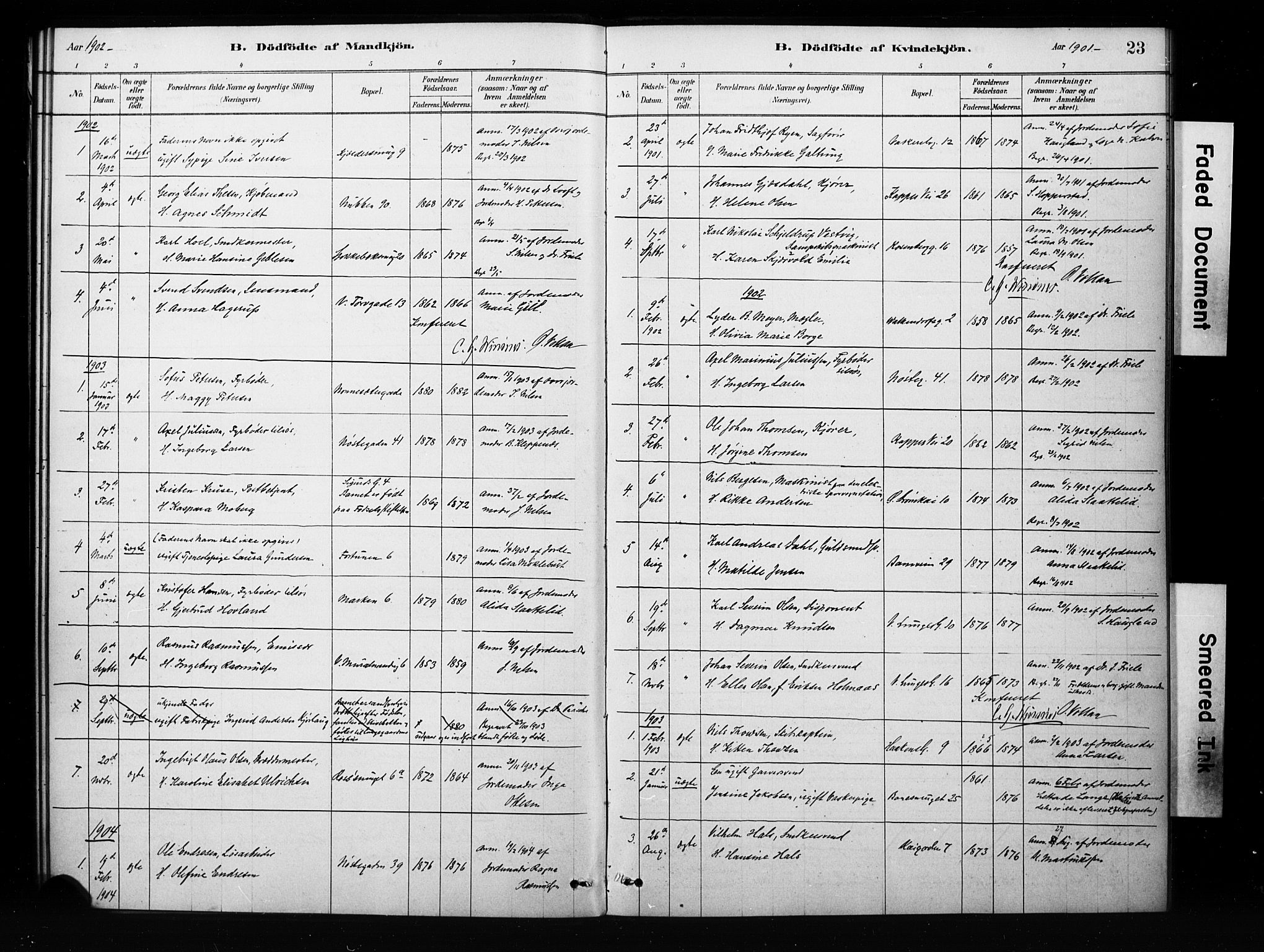 Domkirken sokneprestembete, SAB/A-74801/H/Hab/L0045: Parish register (copy) no. G 1, 1878-1916, p. 23