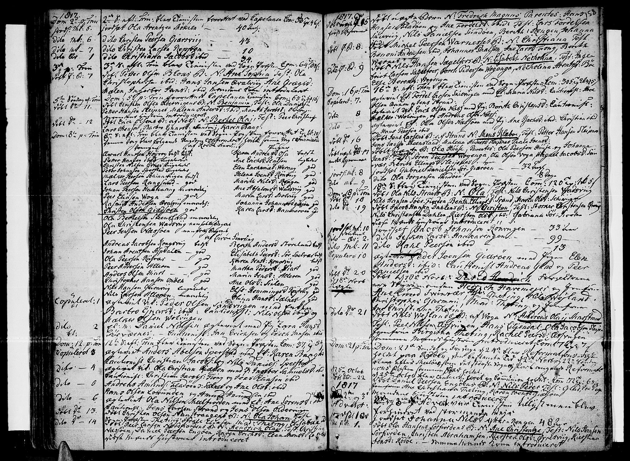 Ministerialprotokoller, klokkerbøker og fødselsregistre - Nordland, SAT/A-1459/841/L0591: Parish register (official) no. 841A03 /1, 1777-1819, p. 157-158