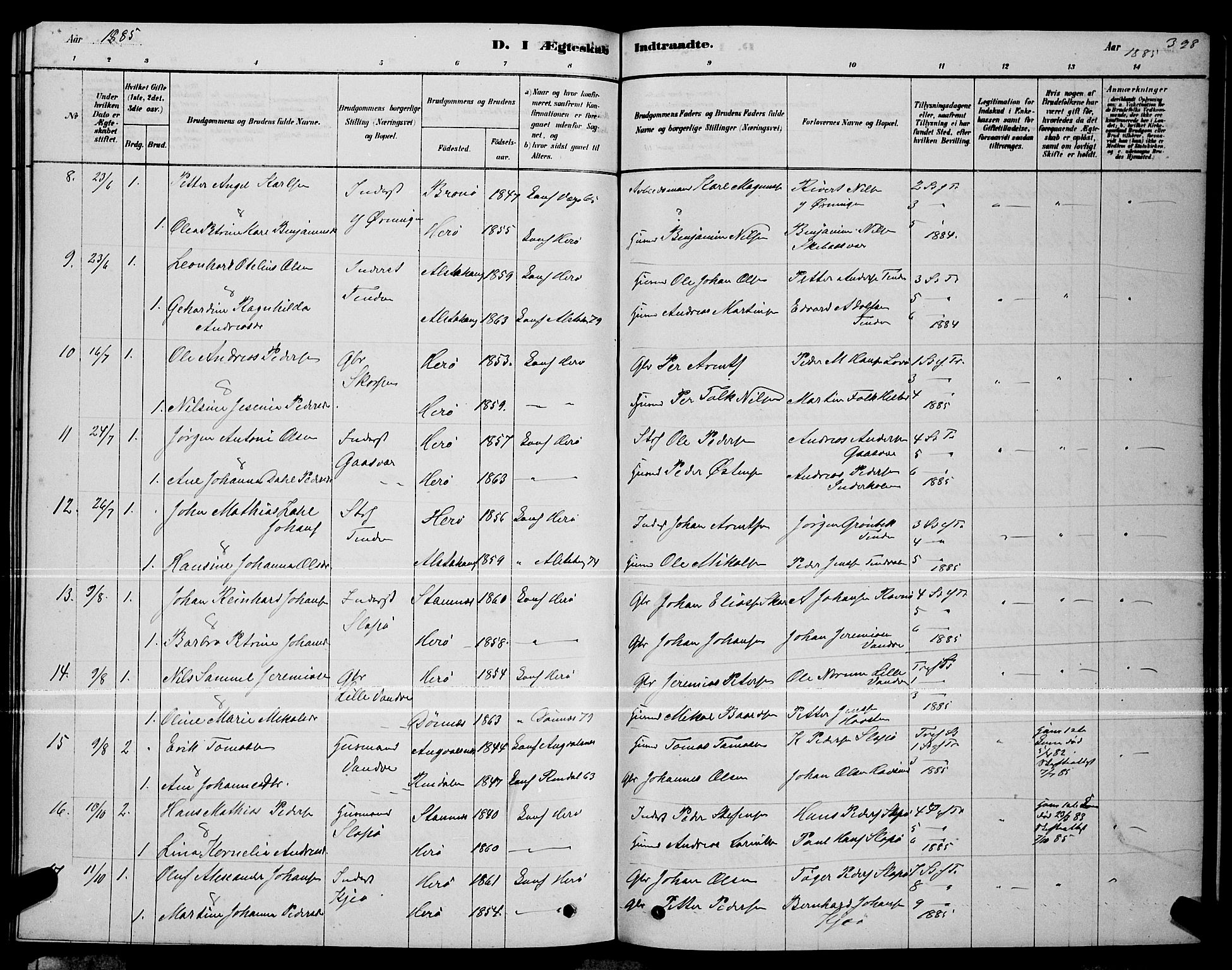 Ministerialprotokoller, klokkerbøker og fødselsregistre - Nordland, AV/SAT-A-1459/834/L0513: Parish register (copy) no. 834C04, 1877-1892, p. 398