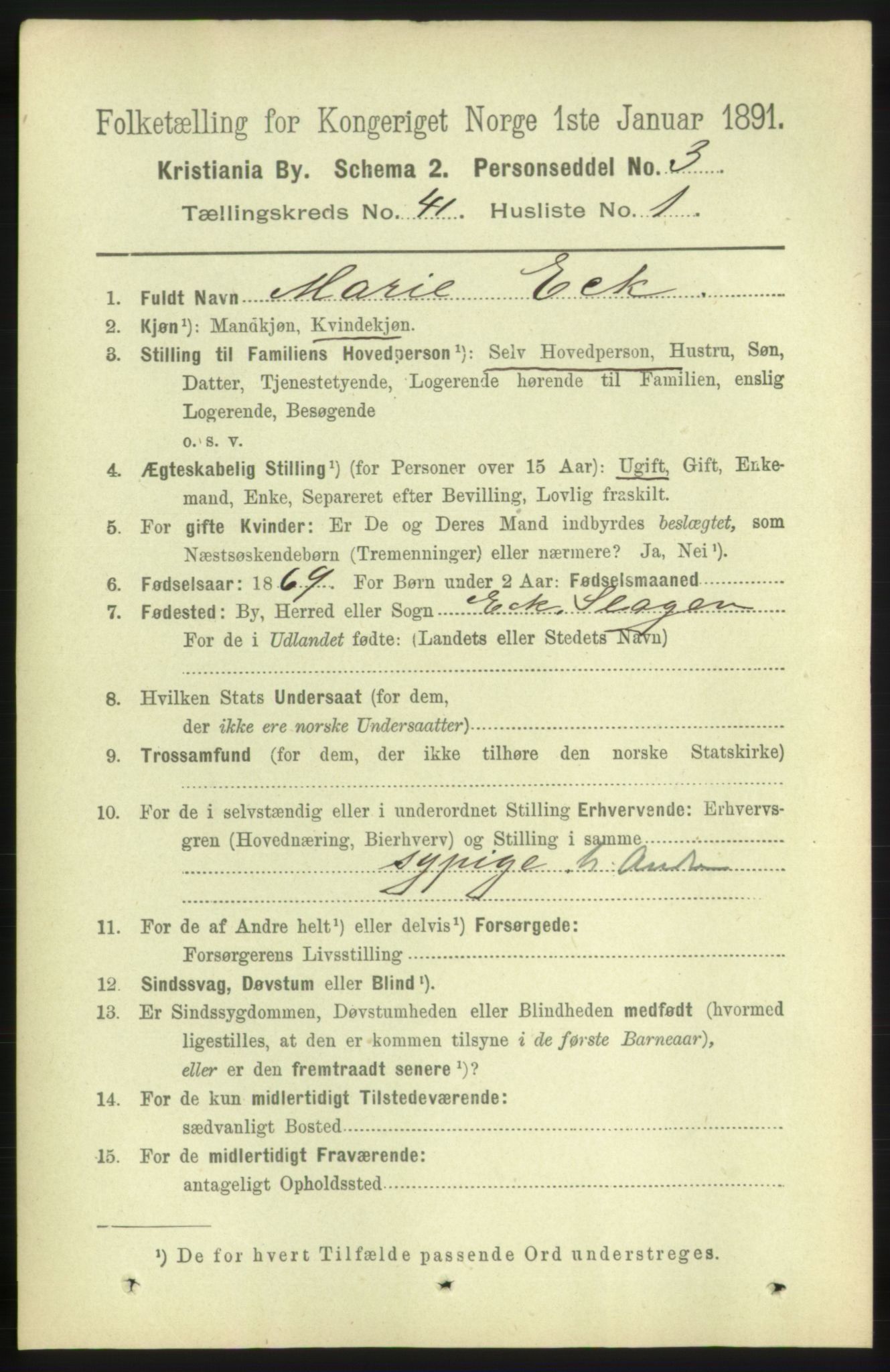 RA, 1891 census for 0301 Kristiania, 1891, p. 23736