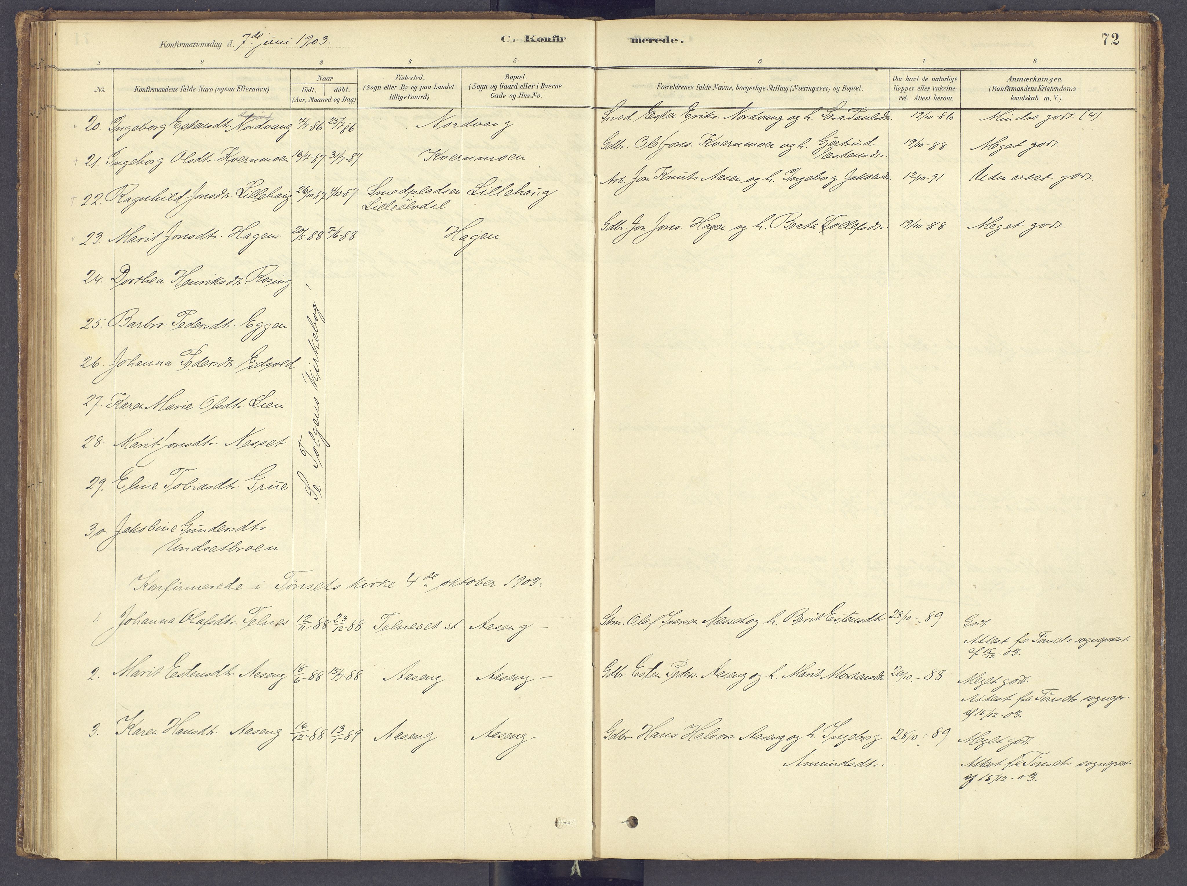 Tolga prestekontor, AV/SAH-PREST-062/K/L0012: Parish register (official) no. 12, 1877-1925, p. 72