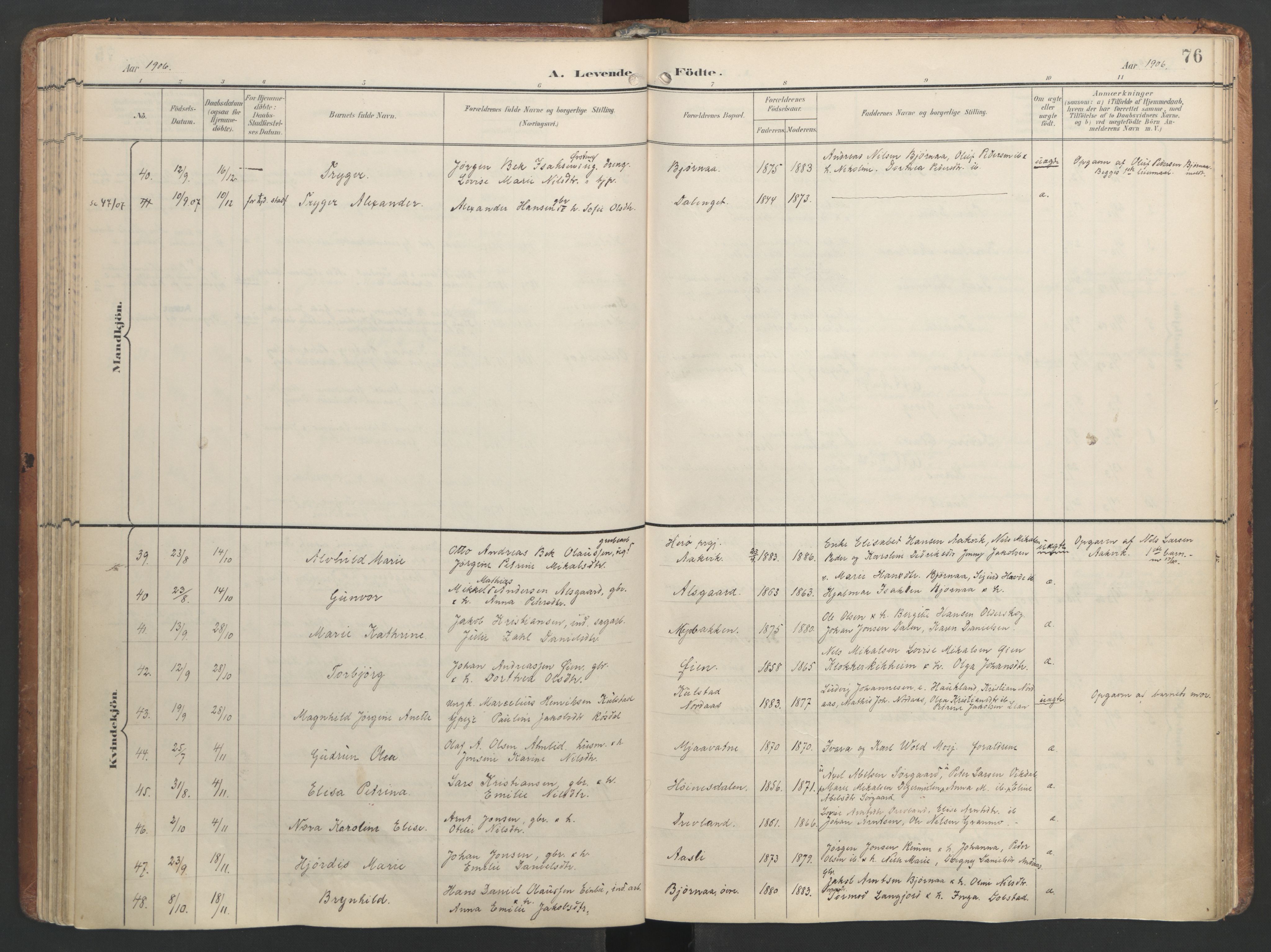 Ministerialprotokoller, klokkerbøker og fødselsregistre - Nordland, SAT/A-1459/820/L0297: Parish register (official) no. 820A18, 1897-1917, p. 76