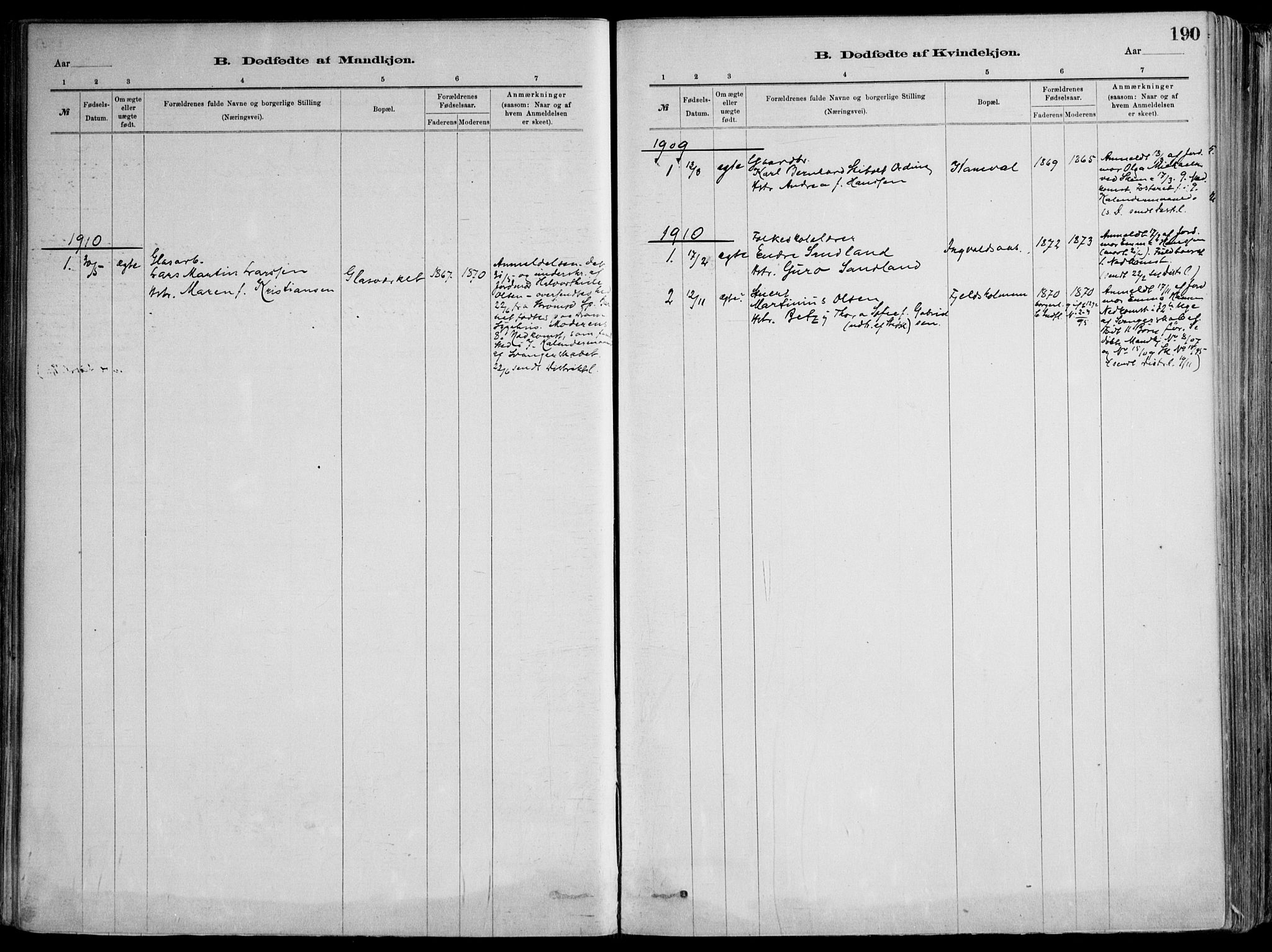 Skoger kirkebøker, AV/SAKO-A-59/F/Fa/L0006: Parish register (official) no. I 6, 1885-1910, p. 190