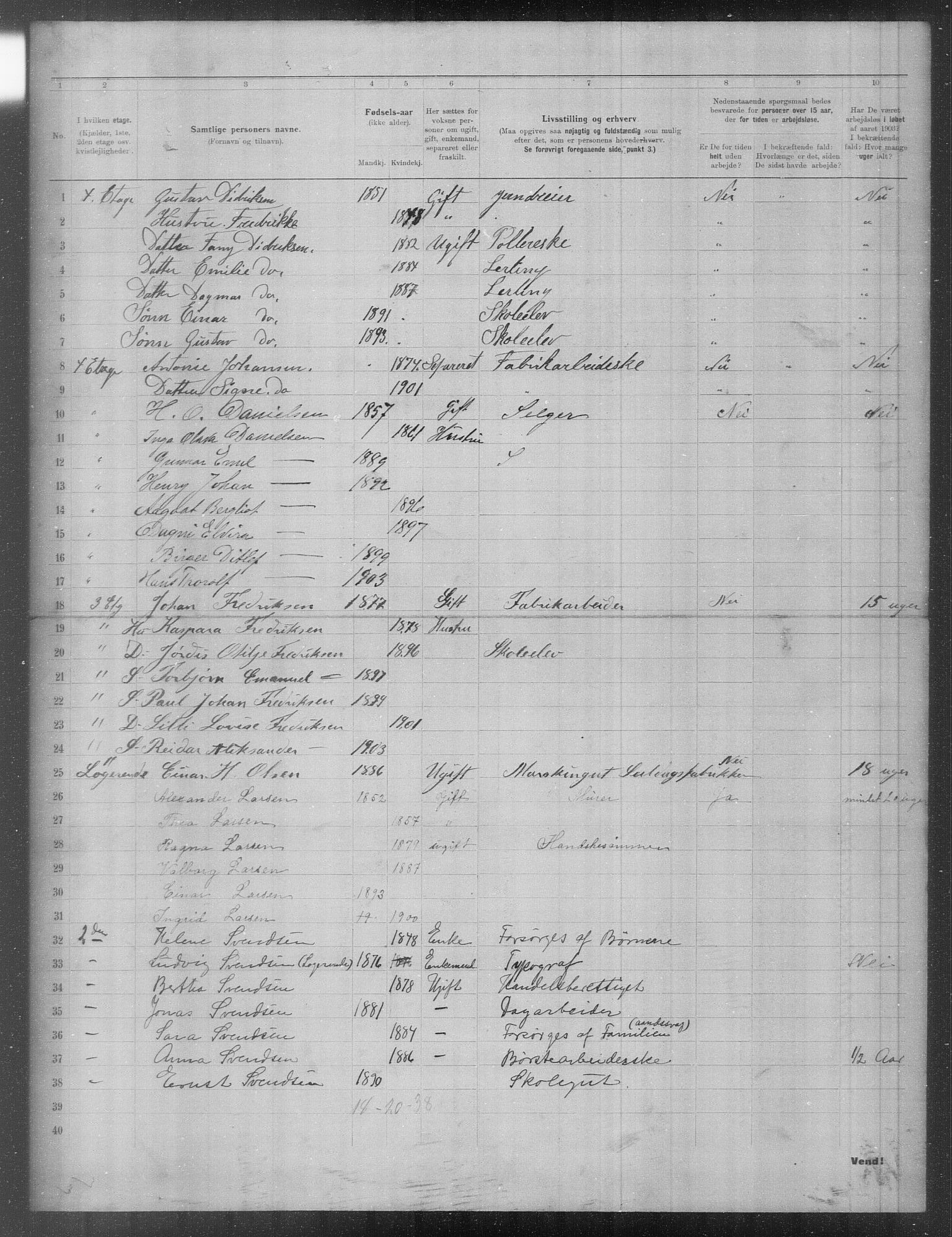 OBA, Municipal Census 1903 for Kristiania, 1903, p. 12394