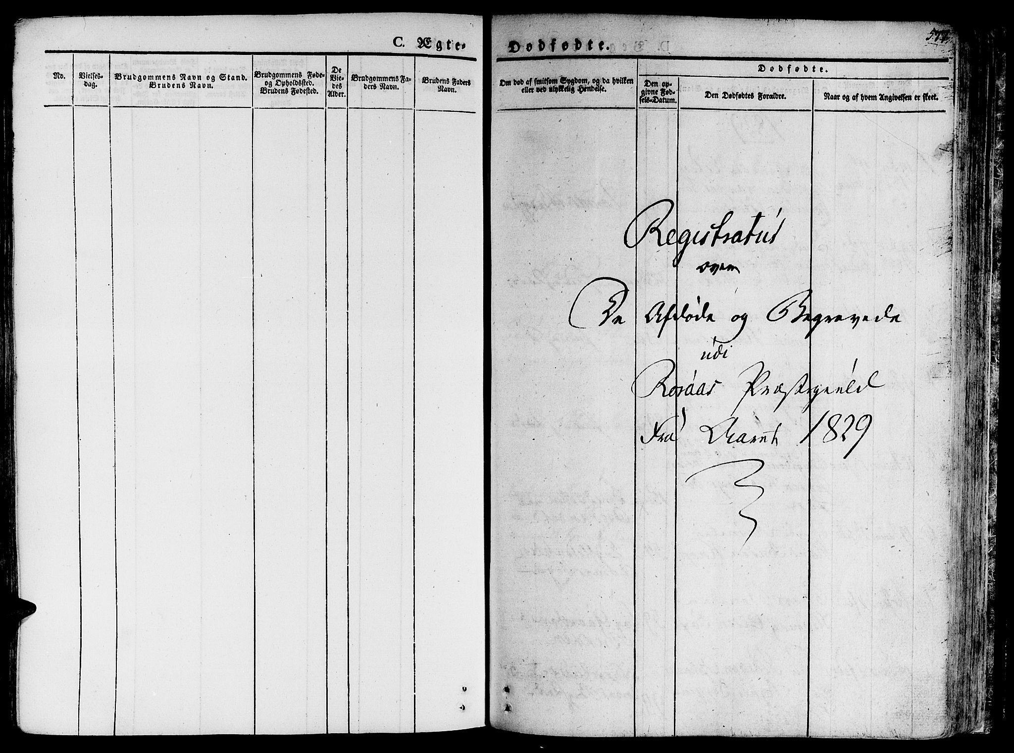 Ministerialprotokoller, klokkerbøker og fødselsregistre - Sør-Trøndelag, SAT/A-1456/681/L0930: Parish register (official) no. 681A08, 1829-1844, p. 577