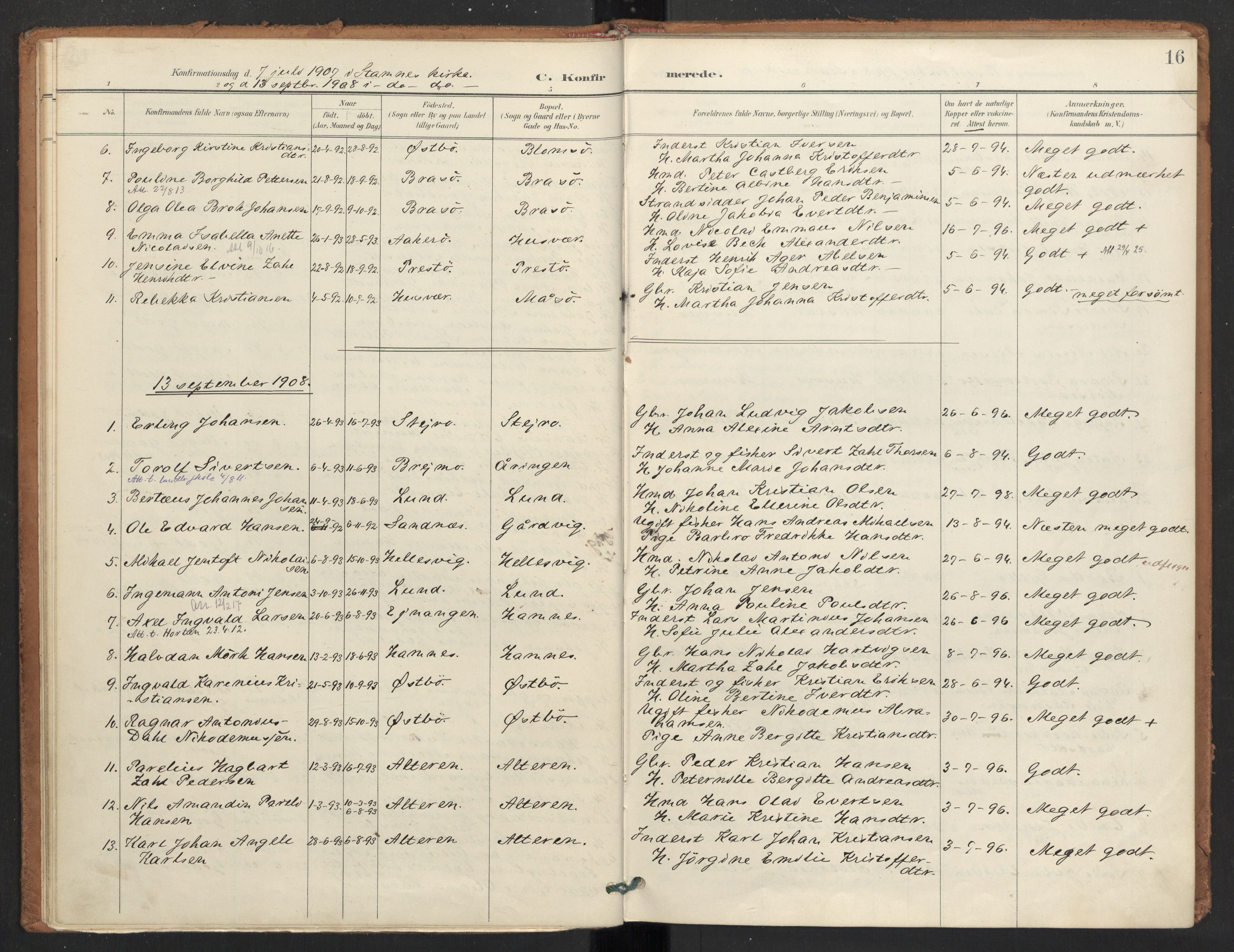 Ministerialprotokoller, klokkerbøker og fødselsregistre - Nordland, SAT/A-1459/830/L0454: Parish register (official) no. 830A18, 1897-1913, p. 16