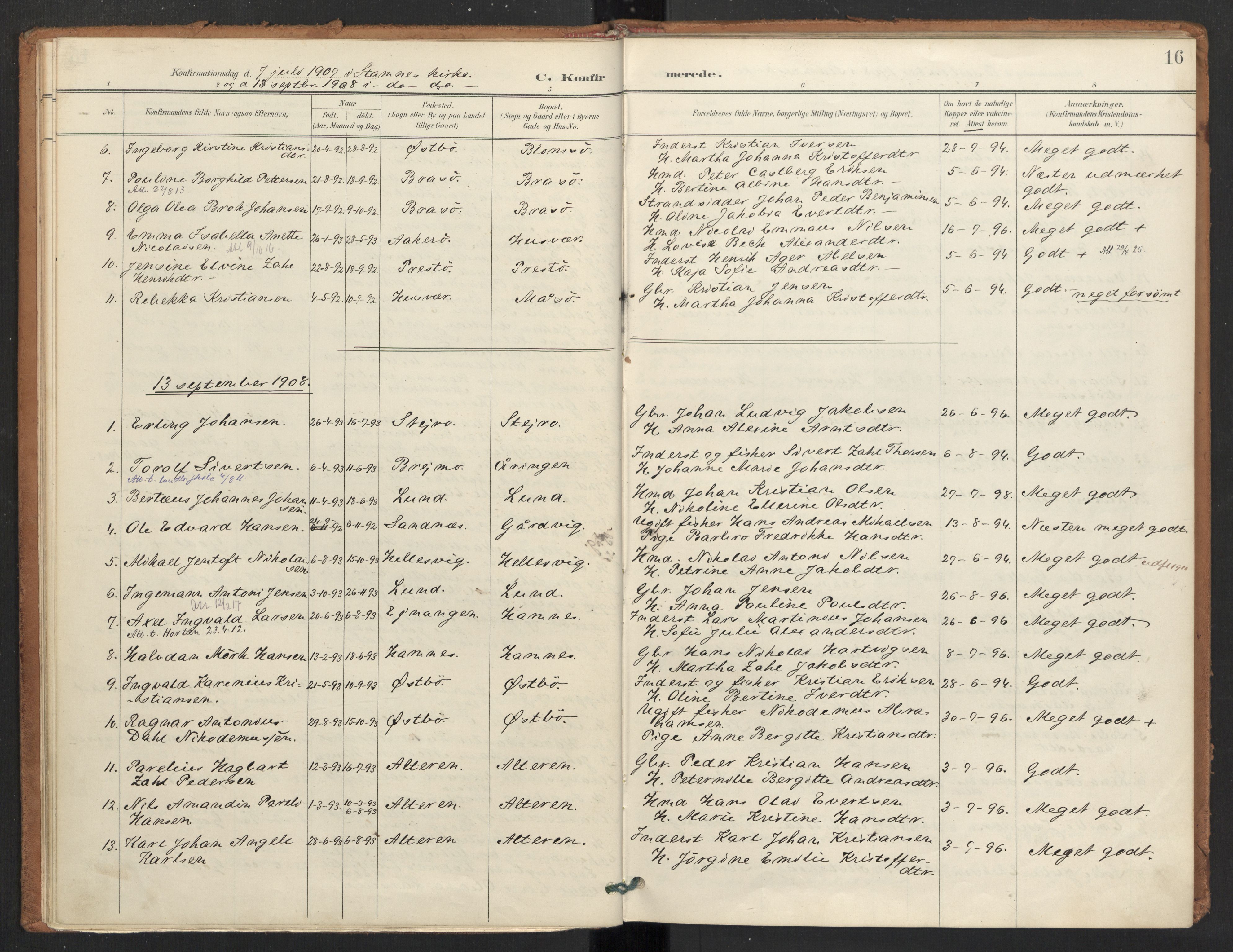 Ministerialprotokoller, klokkerbøker og fødselsregistre - Nordland, AV/SAT-A-1459/830/L0454: Parish register (official) no. 830A18, 1897-1913, p. 16