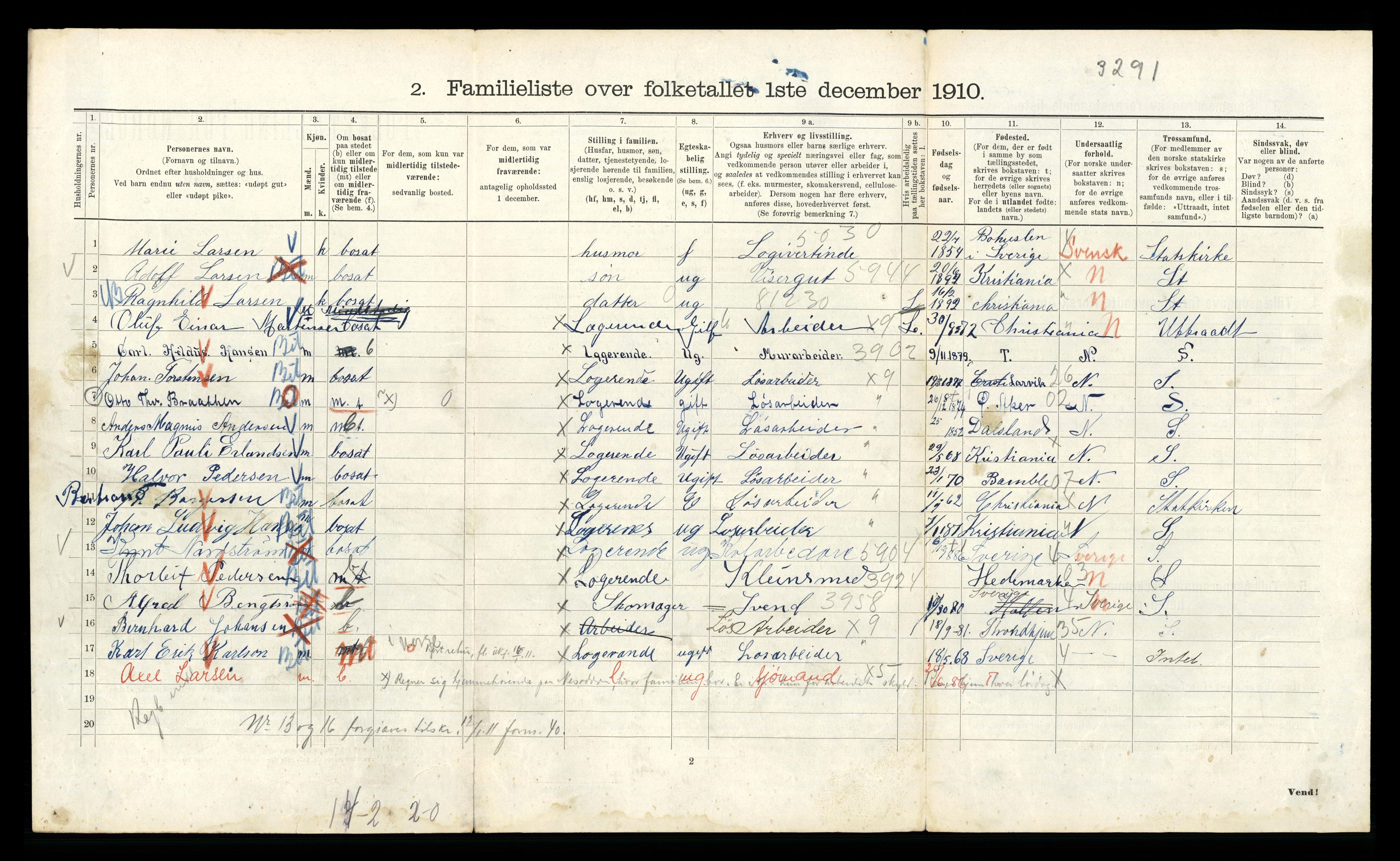 RA, 1910 census for Kristiania, 1910, p. 40566