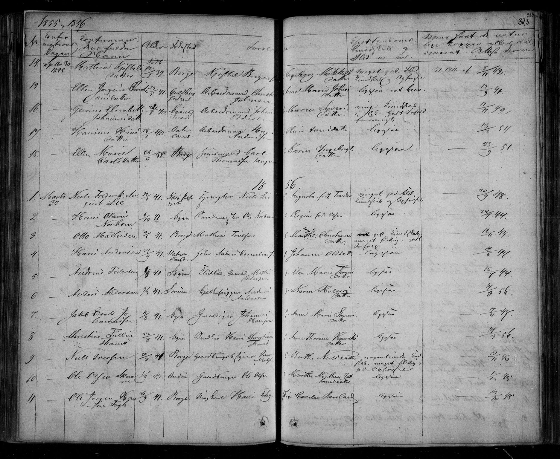 Fredrikstad prestekontor Kirkebøker, AV/SAO-A-11082/F/Fa/L0005: Parish register (official) no. 5, 1835-1856, p. 323