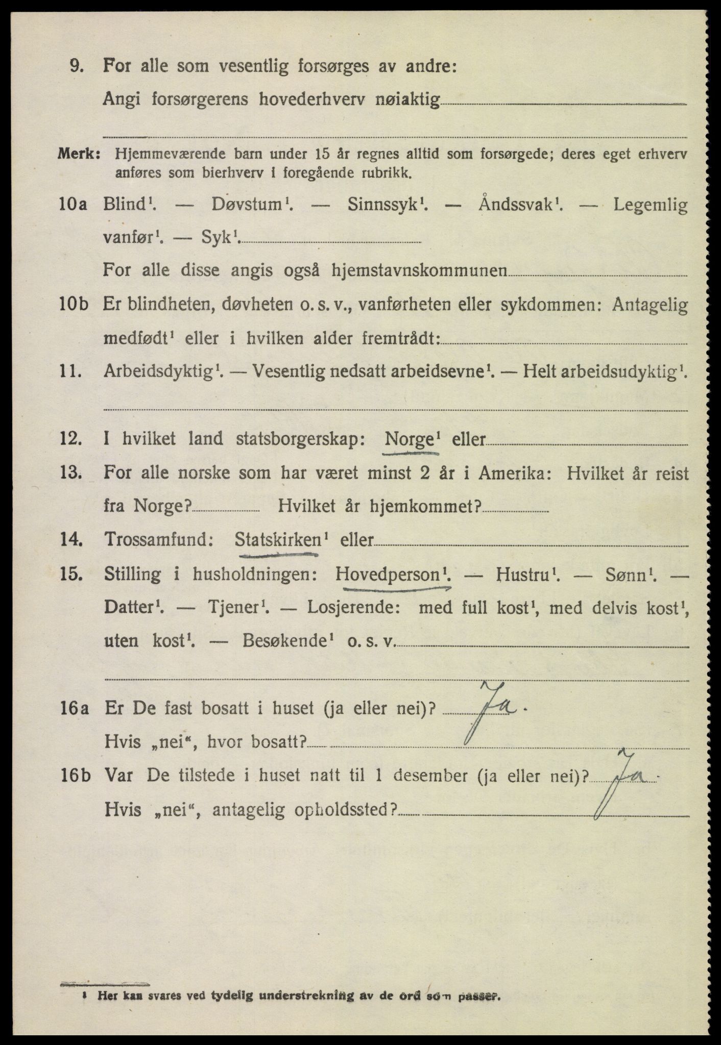 SAH, 1920 census for Vinger, 1920, p. 10035