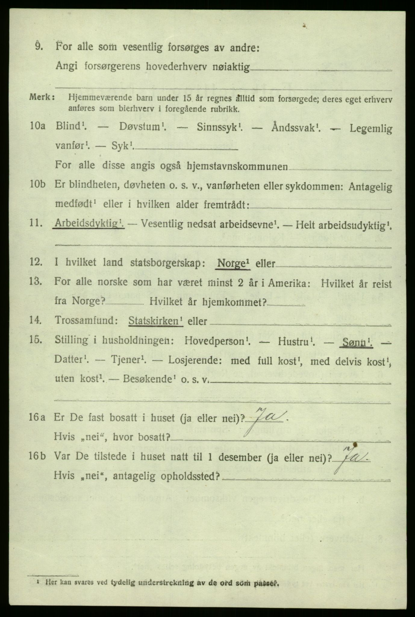 SAB, 1920 census for Vik, 1920, p. 2088