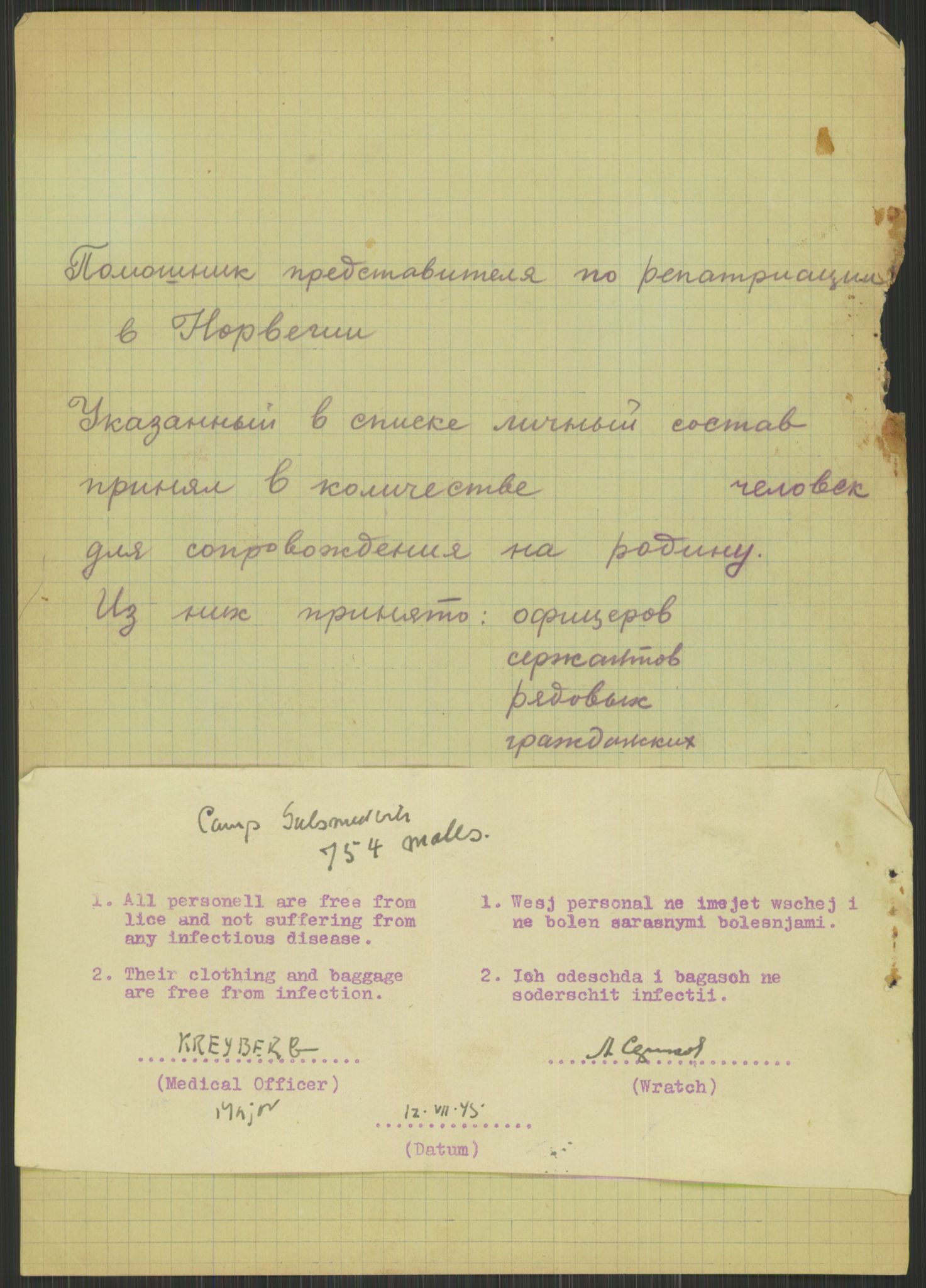 Flyktnings- og fangedirektoratet, Repatrieringskontoret, AV/RA-S-1681/D/Db/L0015: Displaced Persons (DPs) og sivile tyskere, 1945-1948, p. 813