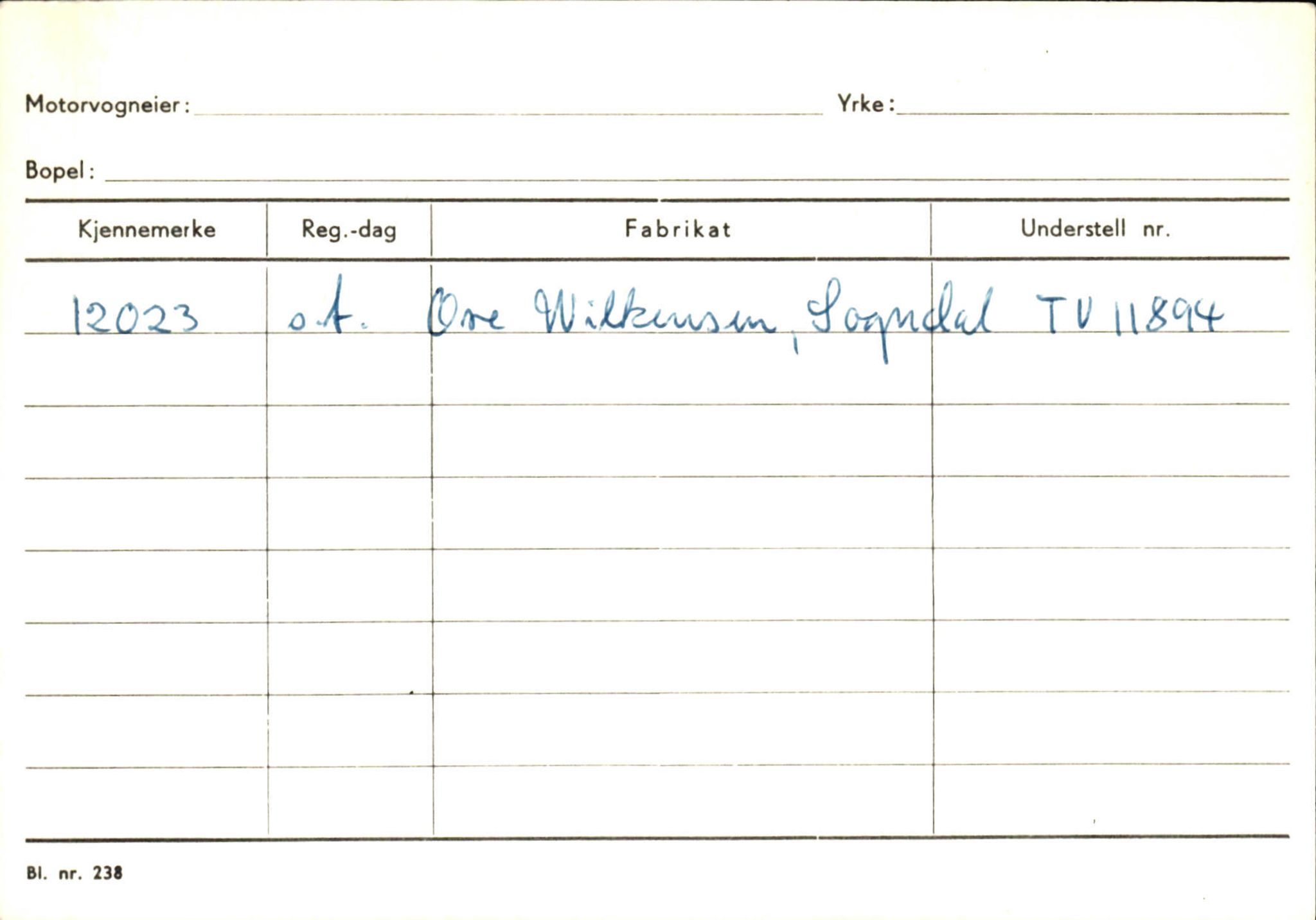 Statens vegvesen, Sogn og Fjordane vegkontor, AV/SAB-A-5301/4/F/L0124: Eigarregister Sogndal A-U, 1945-1975, p. 238