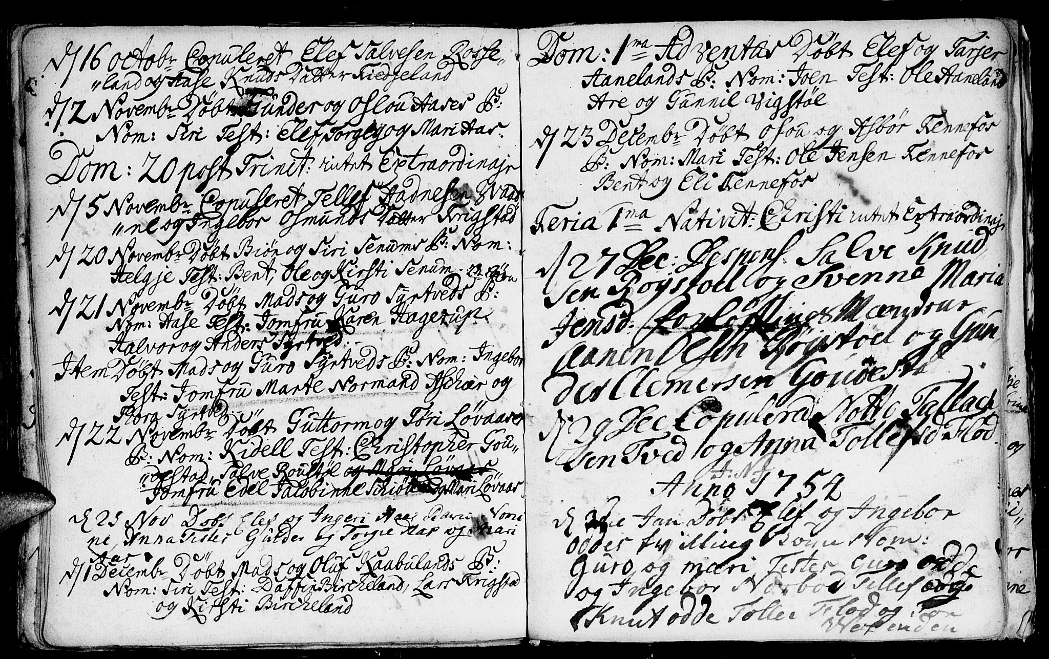 Evje sokneprestkontor, SAK/1111-0008/F/Fa/Faa/L0001: Parish register (official) no. A 1, 1705-1760, p. 142