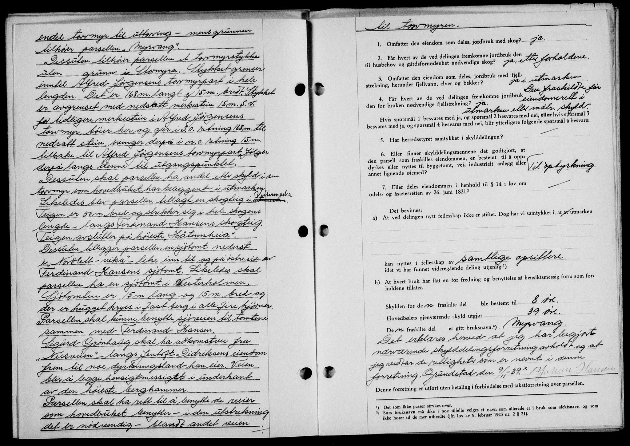 Lofoten sorenskriveri, SAT/A-0017/1/2/2C/L0008a: Mortgage book no. 8a, 1940-1941, Diary no: : 1227/1941