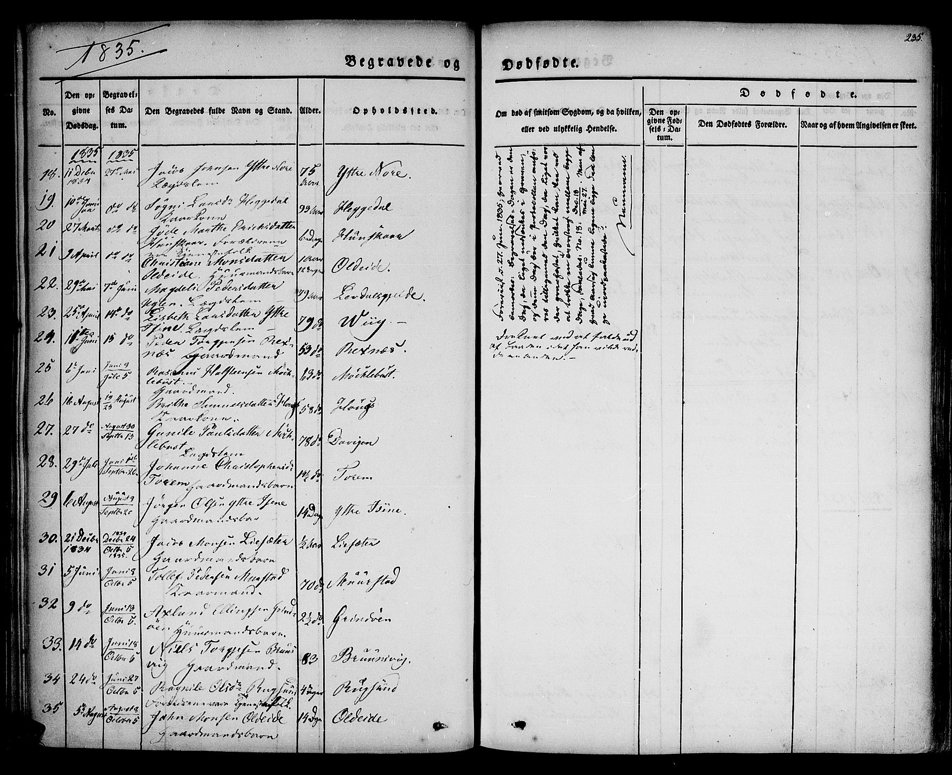 Davik sokneprestembete, AV/SAB-A-79701/H/Haa/Haaa/L0004: Parish register (official) no. A 4, 1830-1849, p. 235