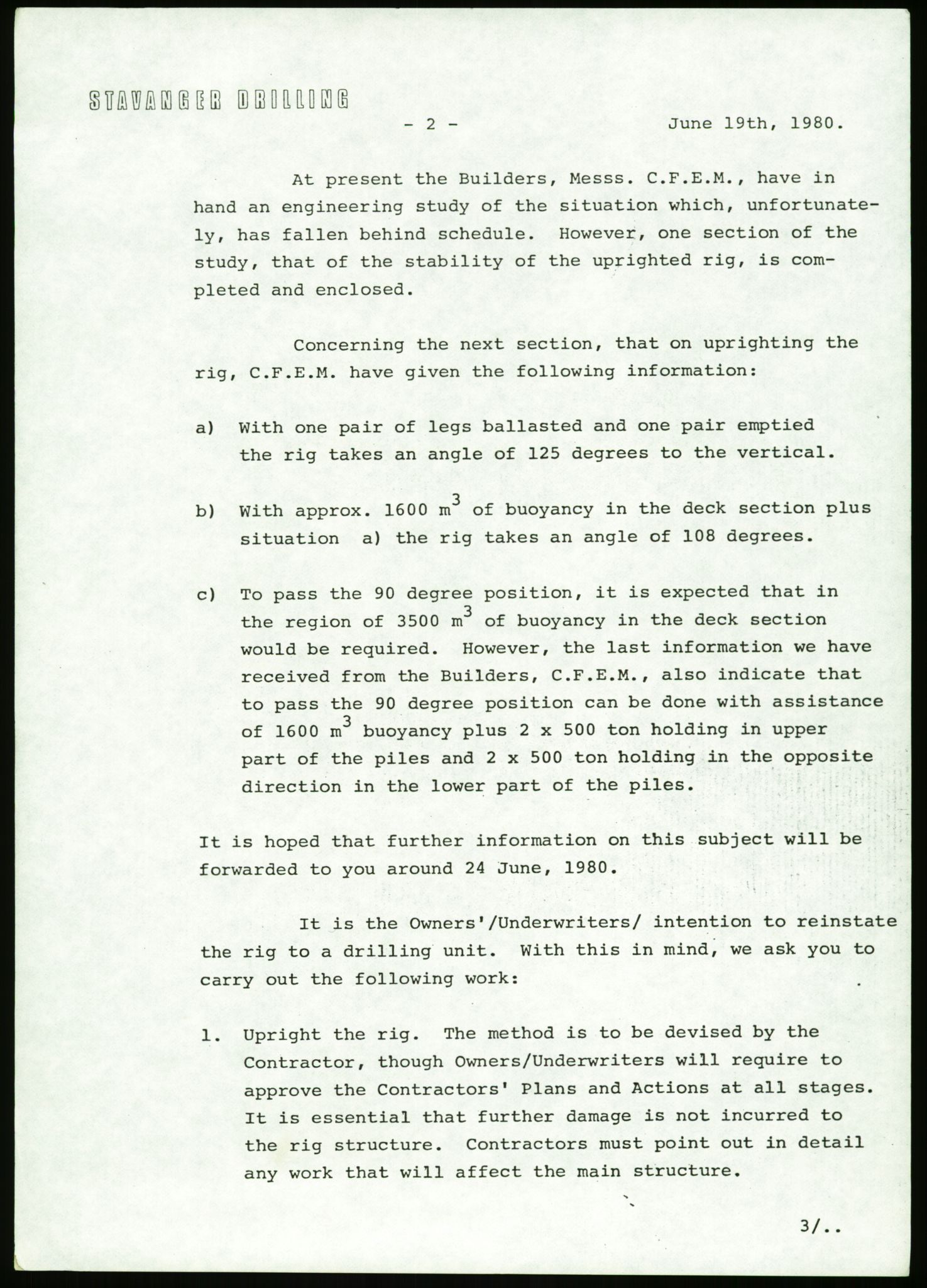 Pa 1503 - Stavanger Drilling AS, AV/SAST-A-101906/Da/L0013: Alexander L. Kielland - Saks- og korrespondansearkiv, 1980, p. 60