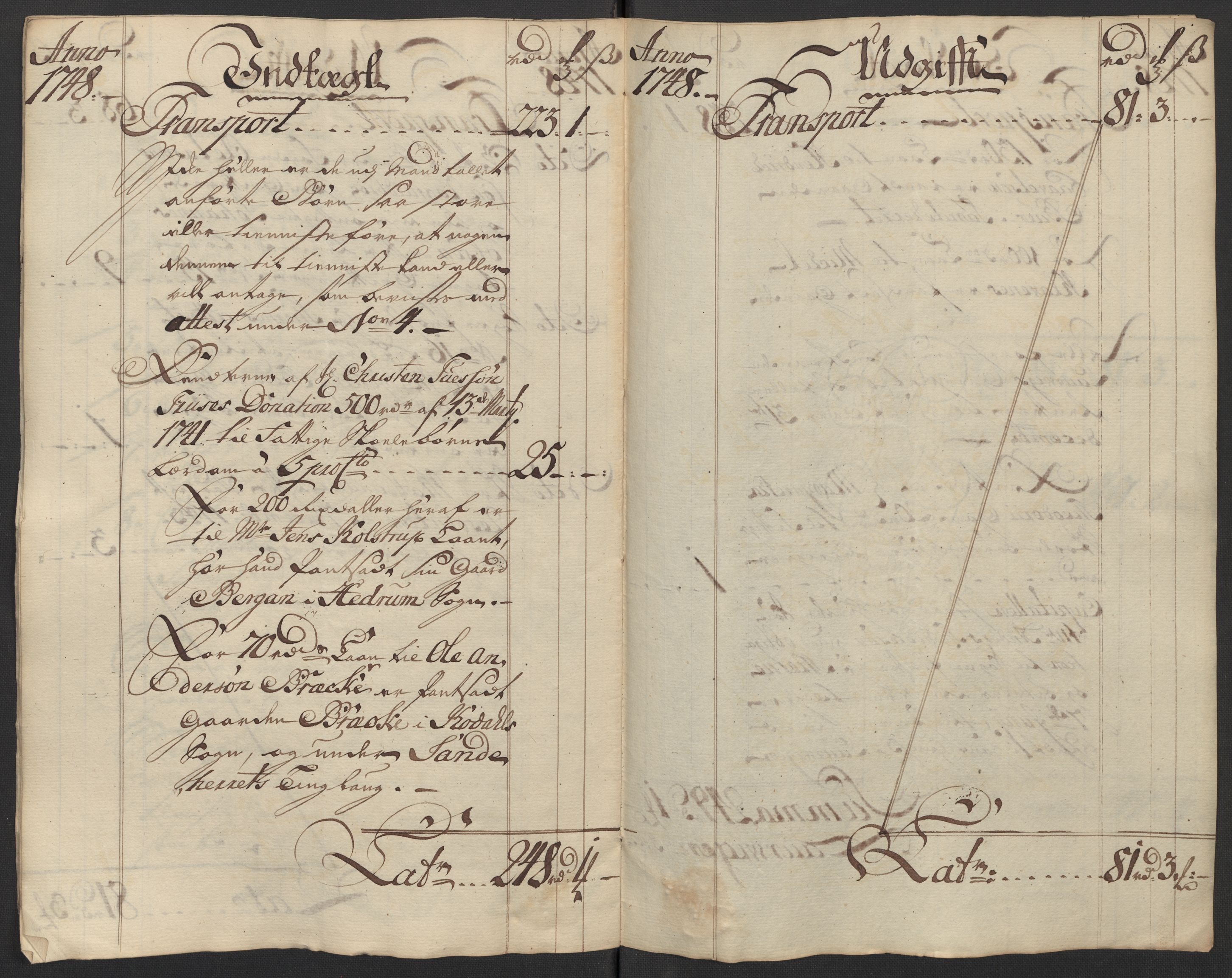 Kristiania tukthus, AV/SAO-A-10644/A/Ad/Adb/L0011: Innkomne skriv, rapporter og regnskap, 1742-1783, p. 56