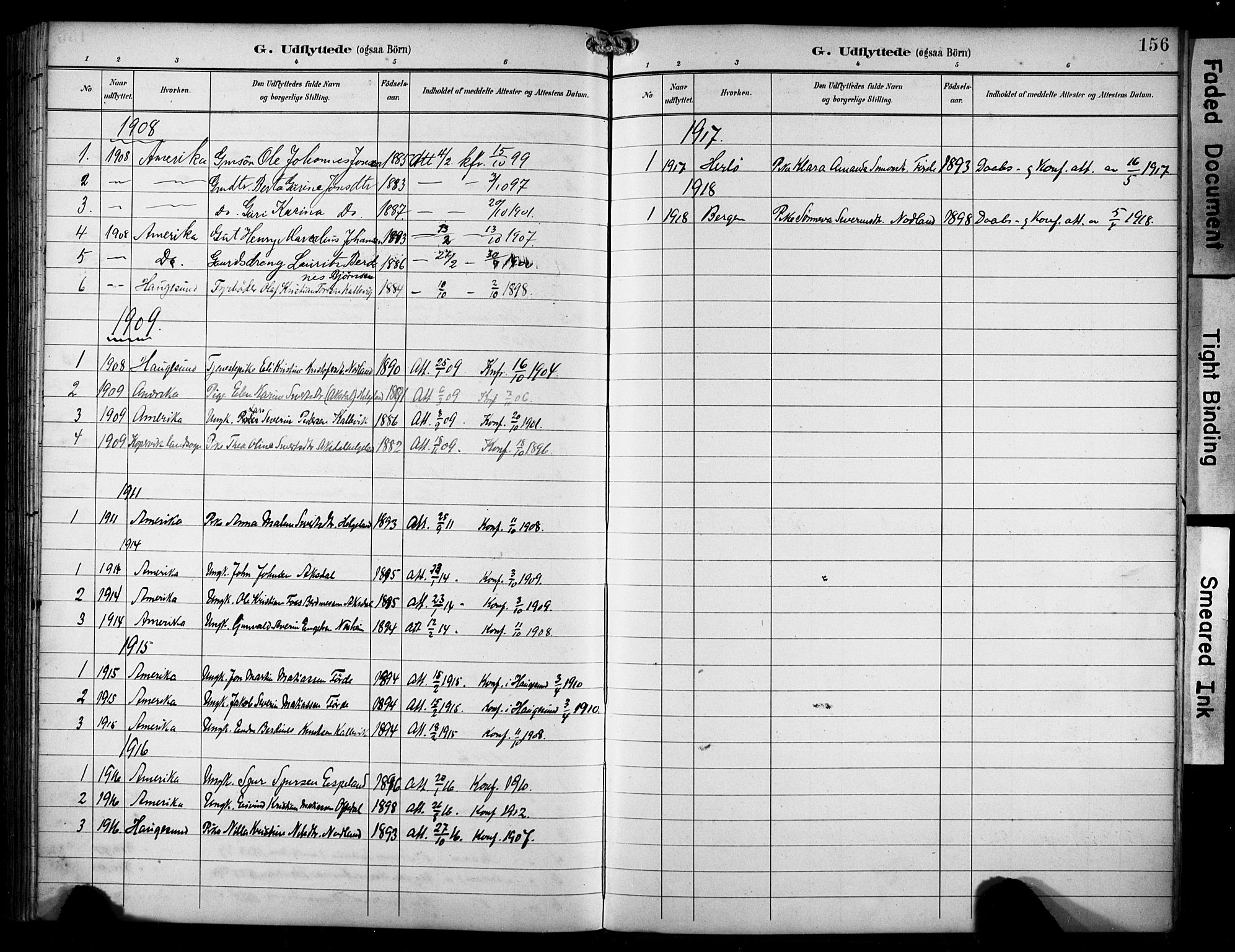 Avaldsnes sokneprestkontor, SAST/A -101851/H/Ha/Haa/L0016: Parish register (official) no. A 16, 1893-1918, p. 156