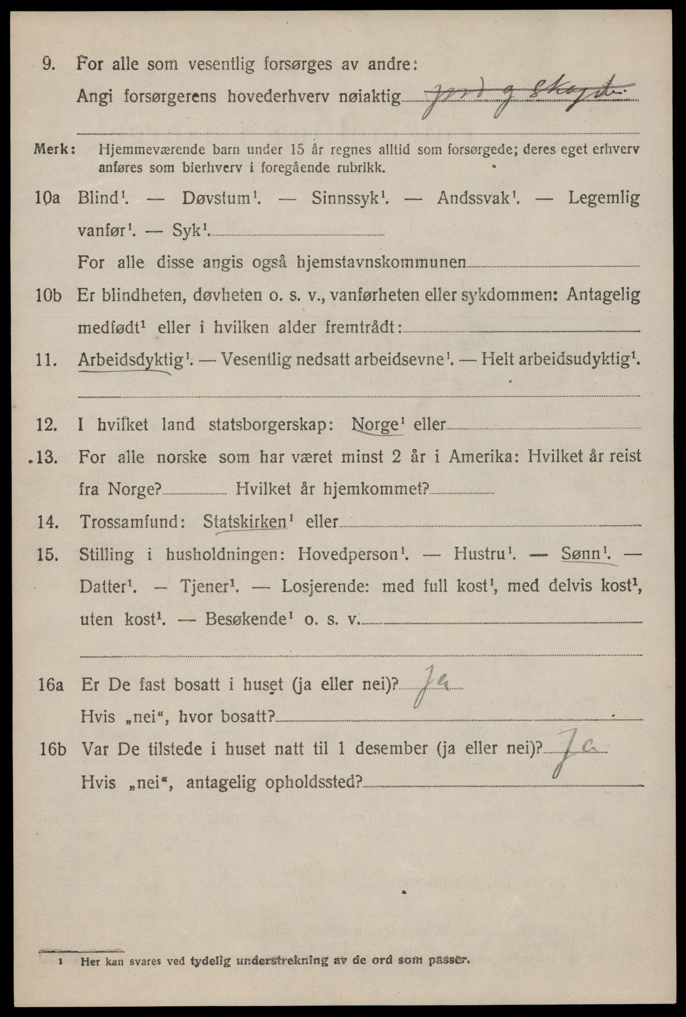 SAKO, 1920 census for Seljord, 1920, p. 2373