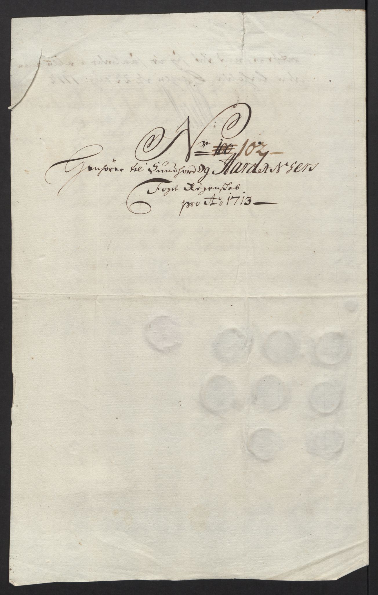 Rentekammeret inntil 1814, Reviderte regnskaper, Fogderegnskap, AV/RA-EA-4092/R48/L2989: Fogderegnskap Sunnhordland og Hardanger, 1713, p. 472