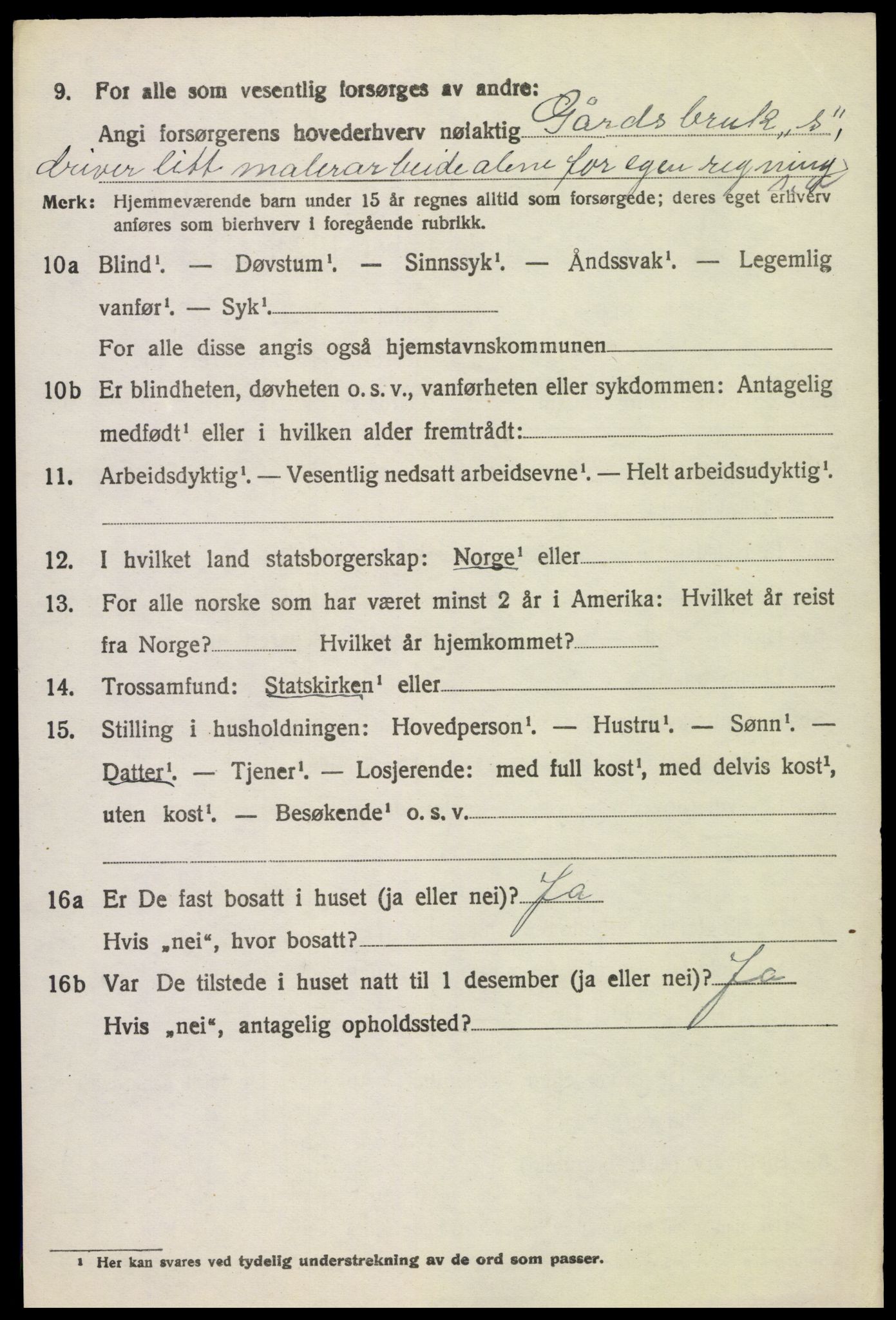 SAH, 1920 census for Øyer, 1920, p. 4270