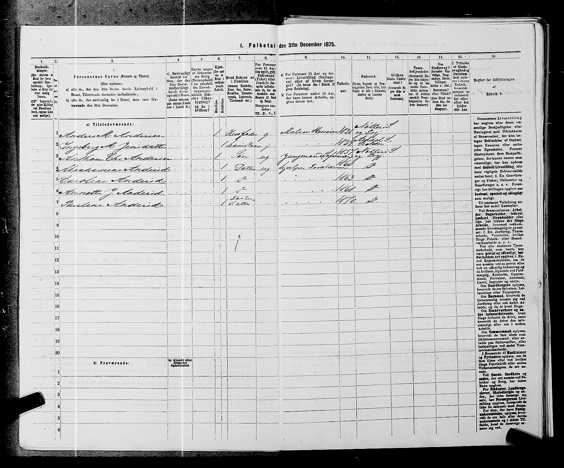 SAKO, 1875 census for 0722P Nøtterøy, 1875, p. 1738