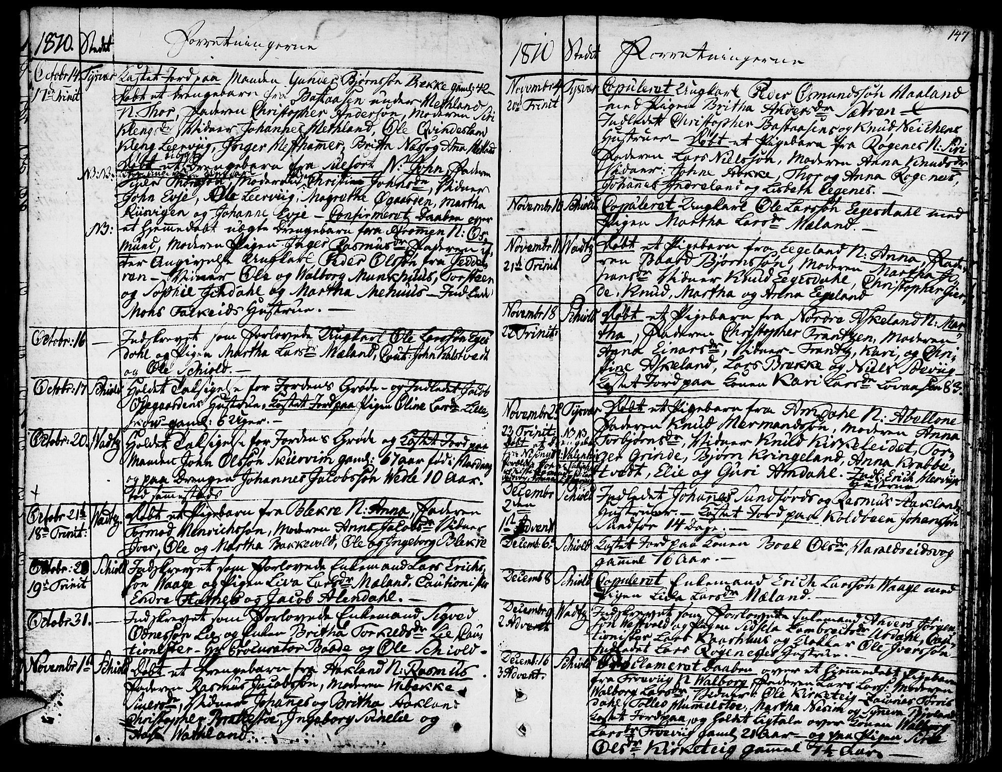 Skjold sokneprestkontor, AV/SAST-A-101847/H/Ha/Haa/L0002: Parish register (official) no. A 2, 1786-1815, p. 147