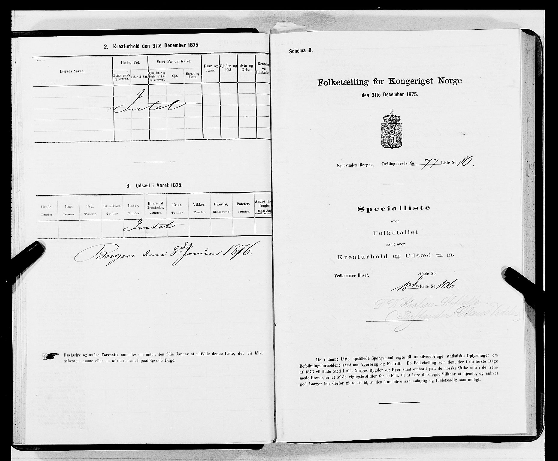 SAB, 1875 census for 1301 Bergen, 1875, p. 4146