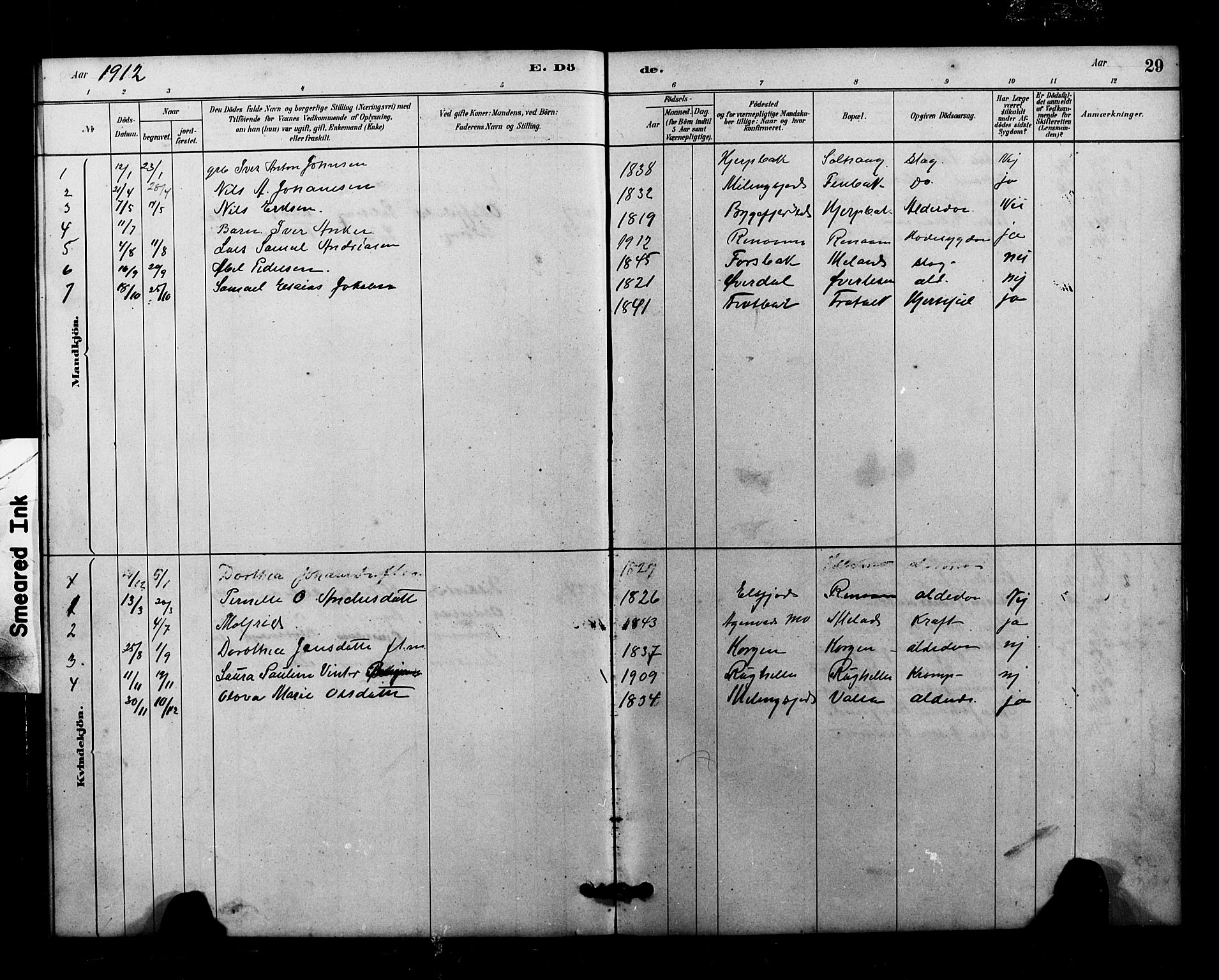 Ministerialprotokoller, klokkerbøker og fødselsregistre - Nordland, SAT/A-1459/826/L0382: Parish register (copy) no. 826C02, 1879-1914, p. 29
