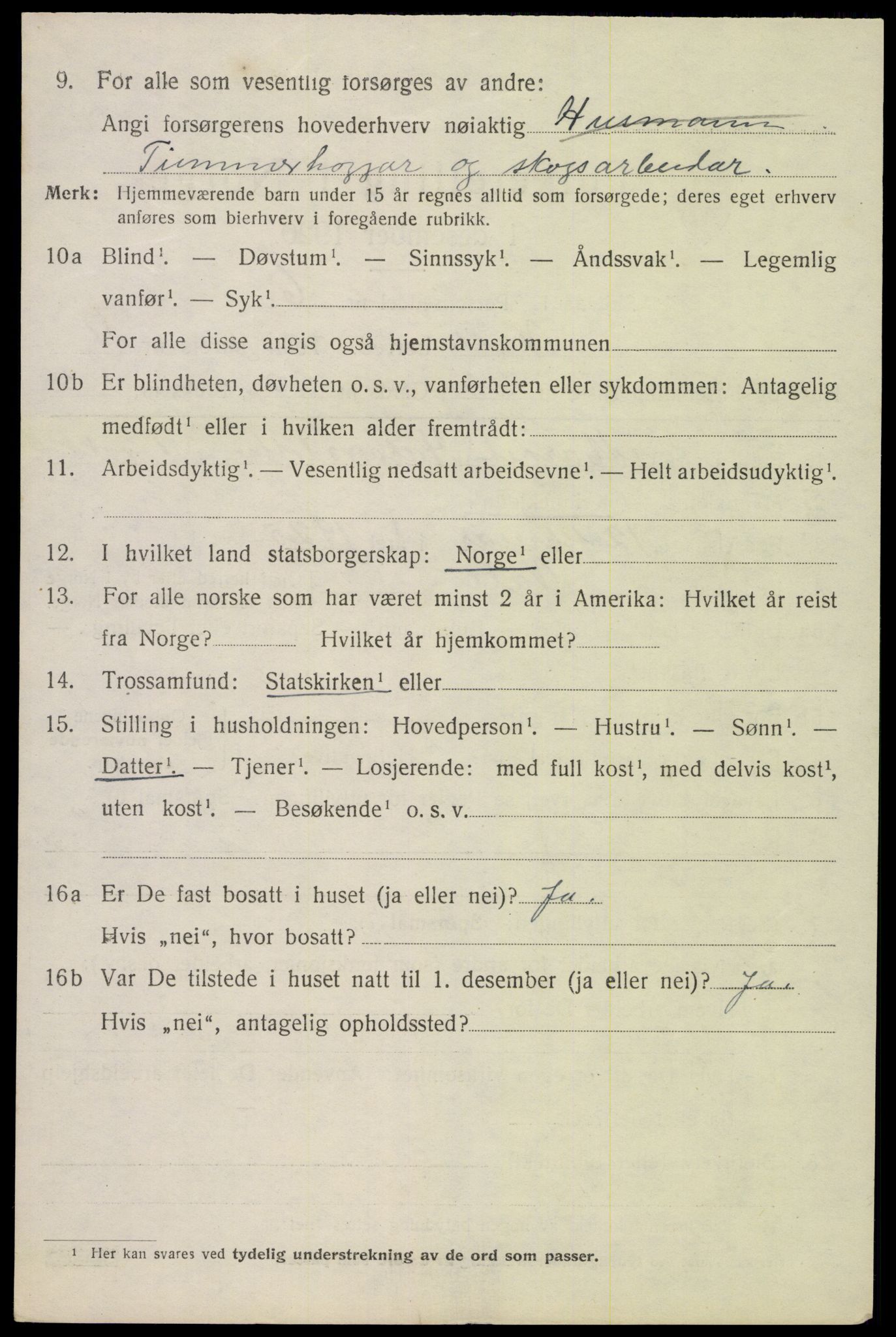 SAK, 1920 census for Valle, 1920, p. 2274