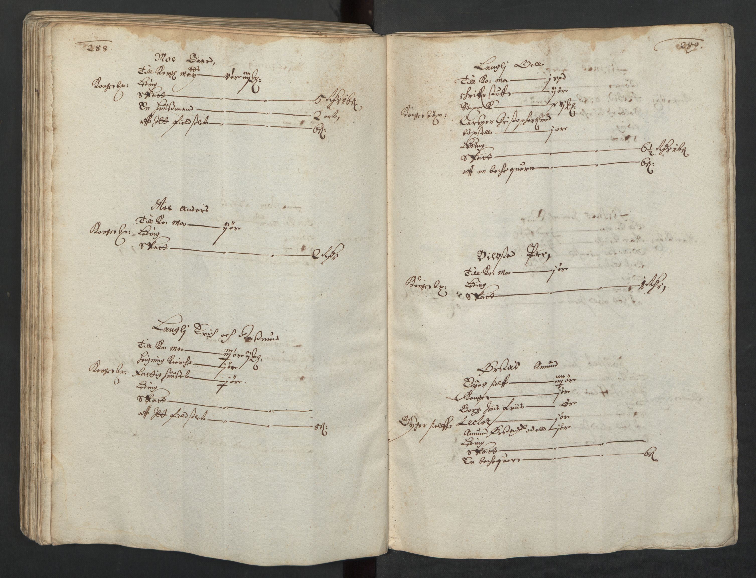 Rentekammeret inntil 1814, Realistisk ordnet avdeling, AV/RA-EA-4070/L/L0029/0001: Trondheim lagdømme: / Alminnelig jordebok og skattemanntall - Inderøy, 1661, p. 288-289