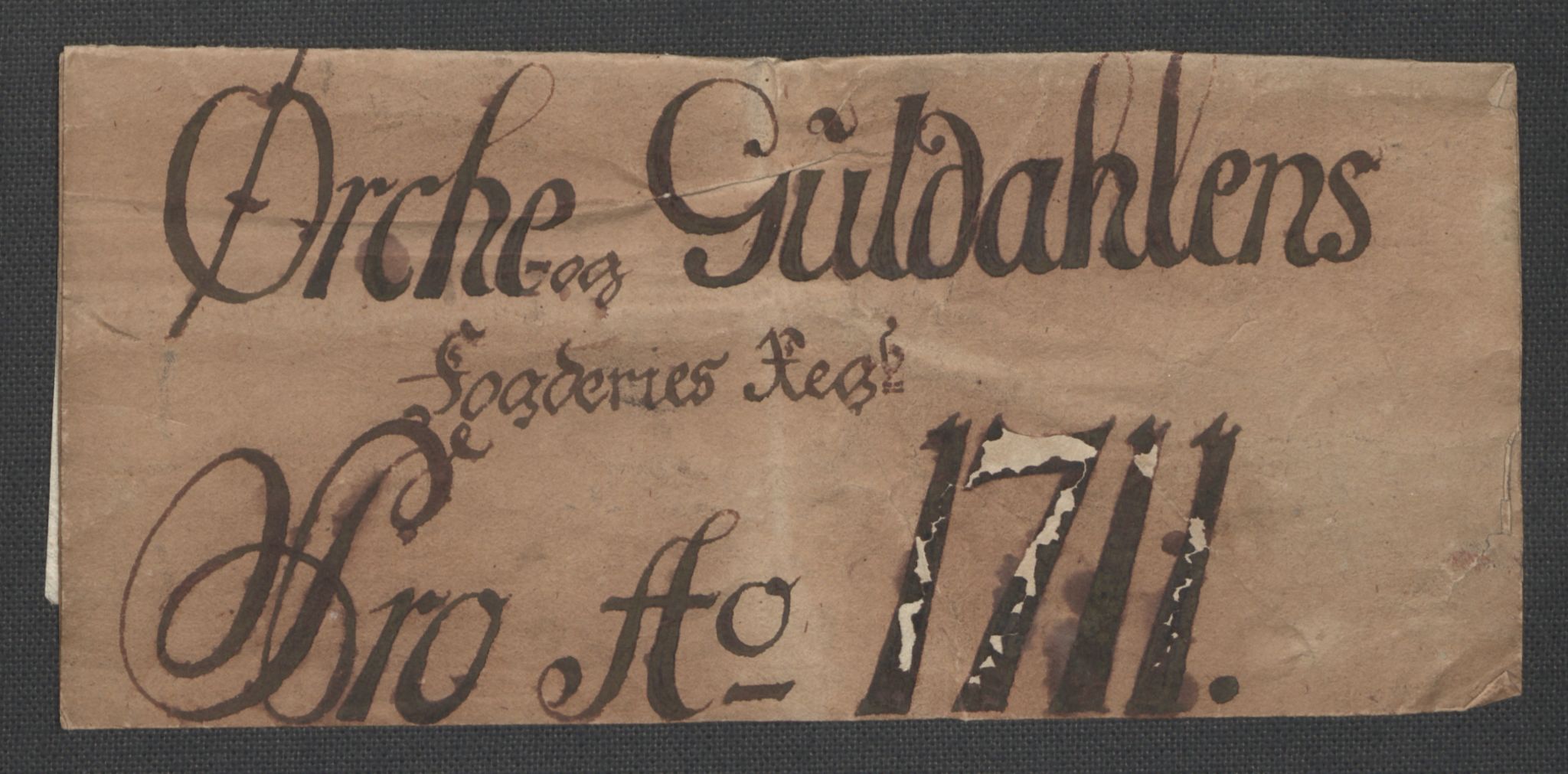 Rentekammeret inntil 1814, Reviderte regnskaper, Fogderegnskap, AV/RA-EA-4092/R60/L3961: Fogderegnskap Orkdal og Gauldal, 1711, p. 4